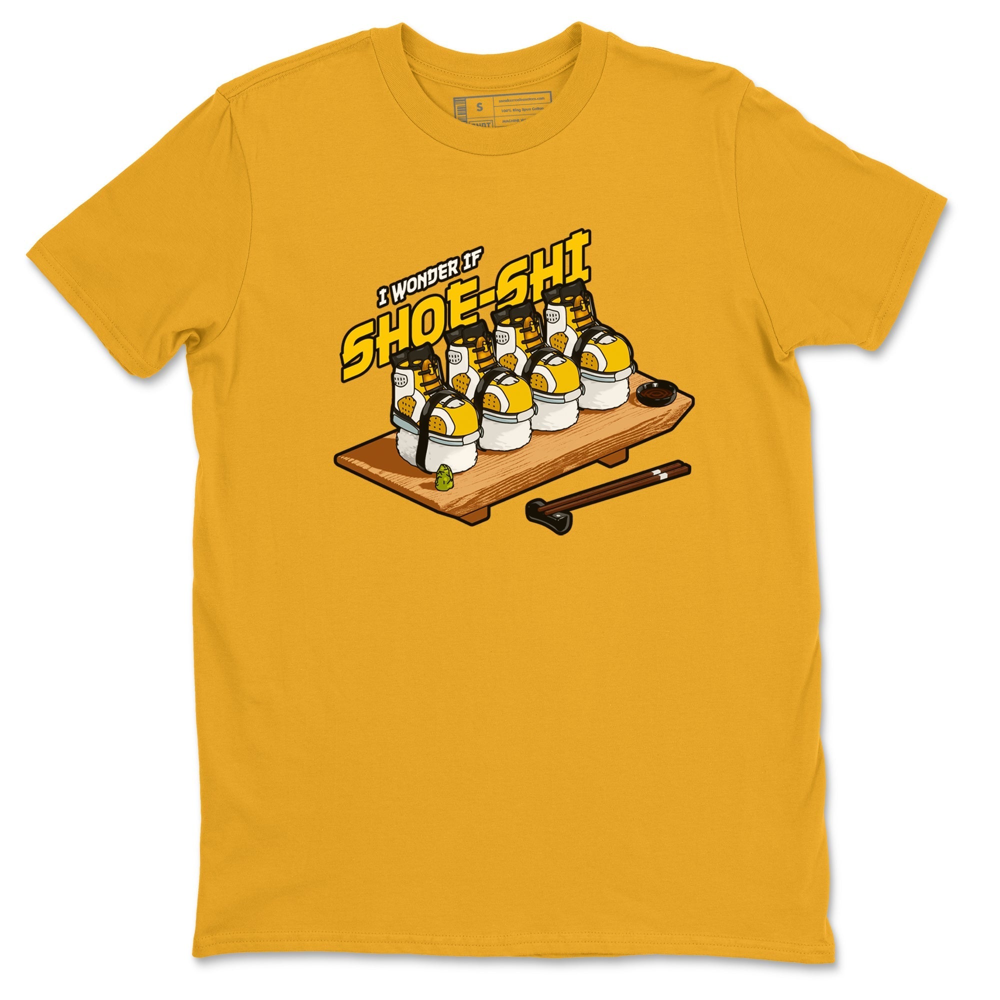 Air Jordan 6 Yellow Ochre shirt to match jordans Shoe-Shi sneaker tees streetwear brand AJ6 Yellow Ochre Drip Gear Zone Brand Unisex Gold 2 T-Shirt