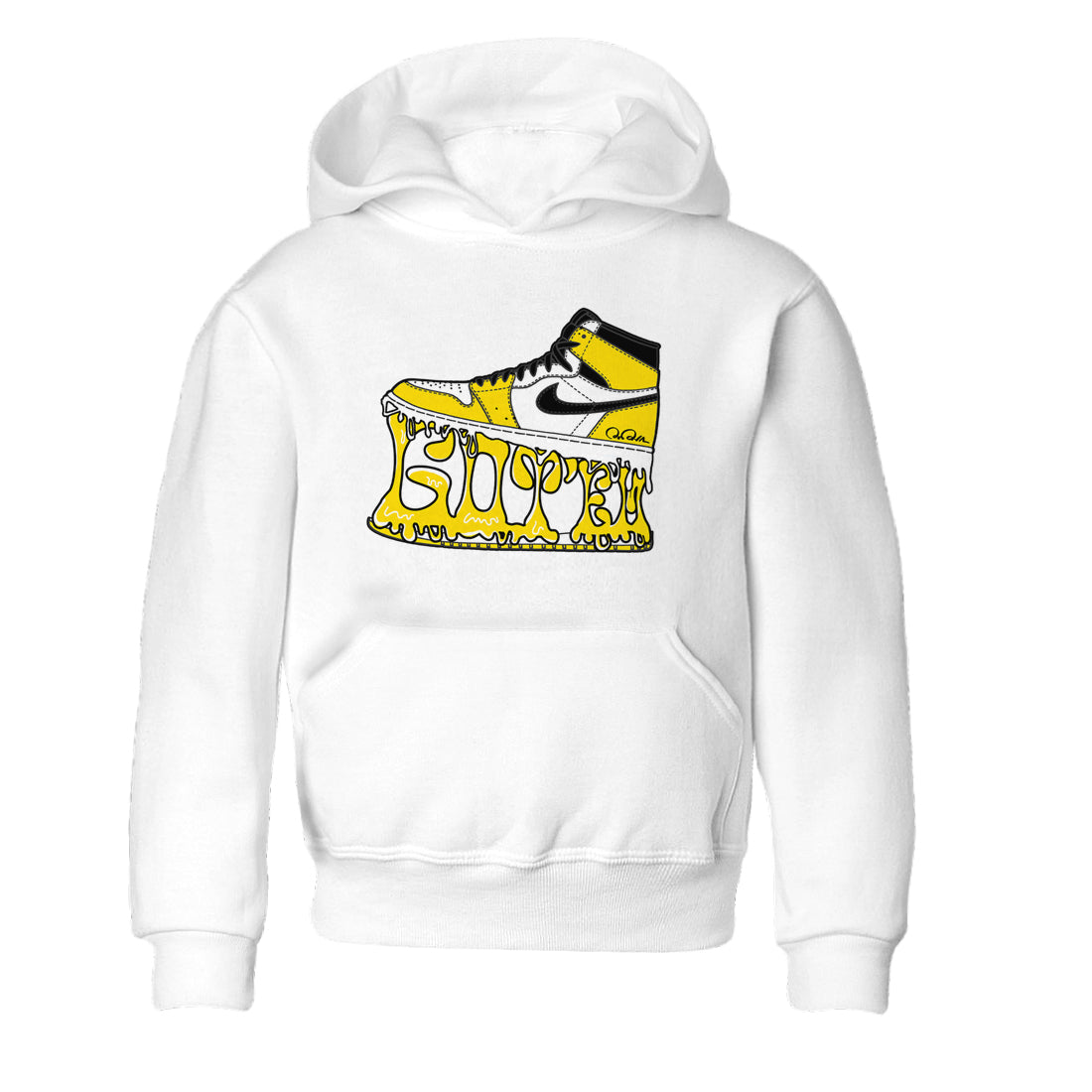 1s Yellow Ochre shirt to match jordans Shoe Stuck sneaker tees streetwear brand Air Jordan 1 Yellow Ochre Drip Gear Zone Brand baby toddler White 2 cotton Shirt