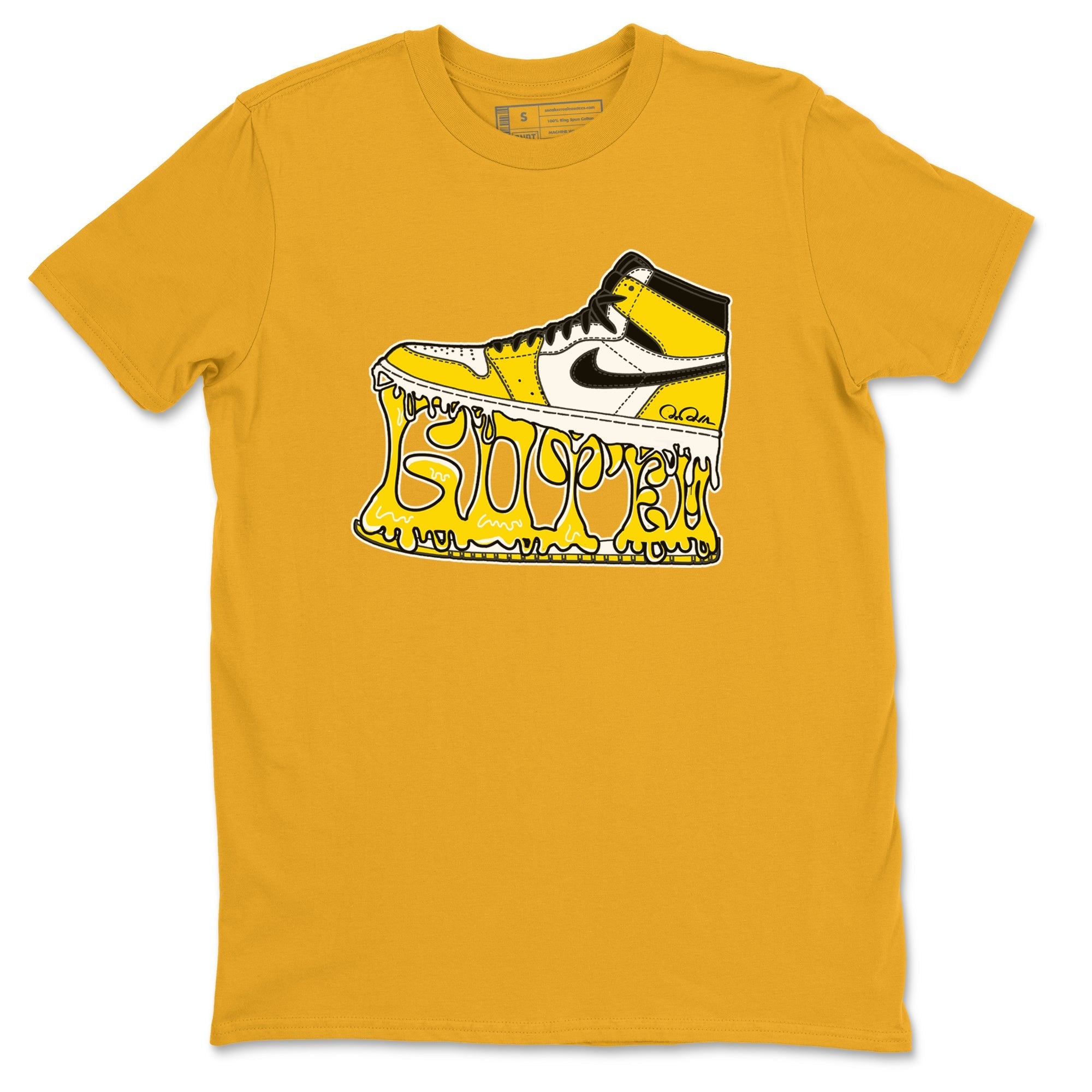 1s Yellow Ochre shirt to match jordans Shoe Stuck sneaker tees streetwear brand Air Jordan 1 Yellow Ochre Drip Gear Zone Brand unisex cotton Gold 2 crew neck shirt