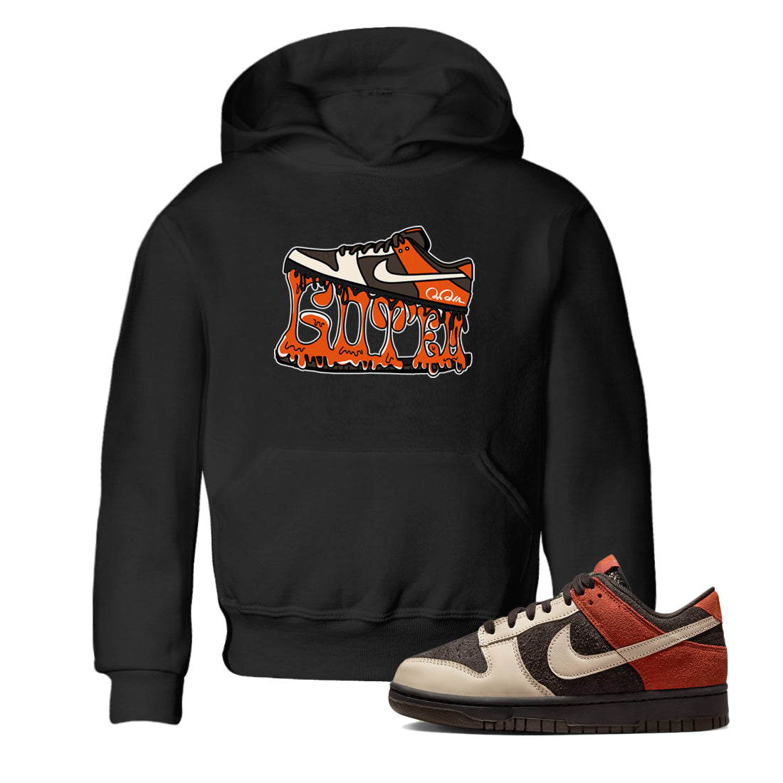 Dunk Red Panda shirt to match jordans Shoe Stuck sneaker tees Nike Dunk Low Red Panda Drip Gear Zone Sneaker T-Shirts Youth and Baby Black 1 T-Shirt