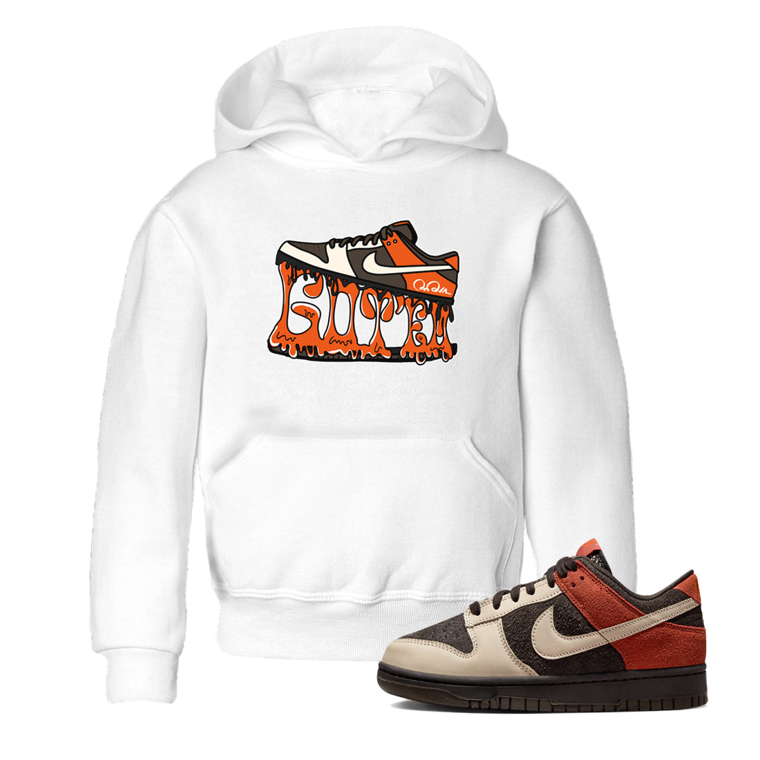 Dunk Red Panda shirt to match jordans Shoe Stuck sneaker tees Nike Dunk Low Red Panda Drip Gear Zone Sneaker T-Shirts Youth and Baby White 1 T-Shirt