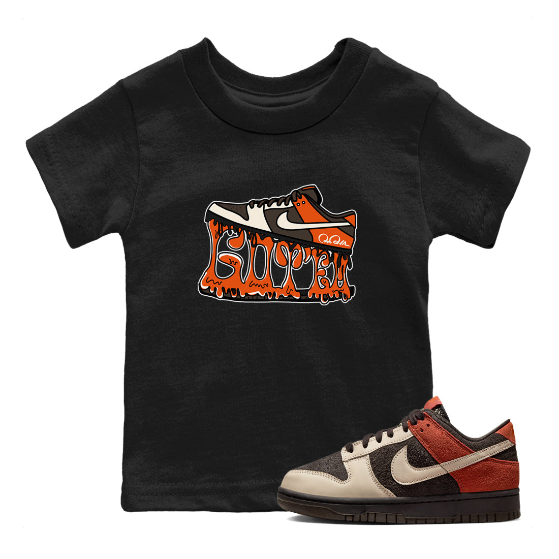 Dunk Red Panda shirt to match jordans Shoe Stuck sneaker tees Nike Dunk Low Red Panda Drip Gear Zone Sneaker T-Shirts Youth and Baby Black 1 T-Shirt