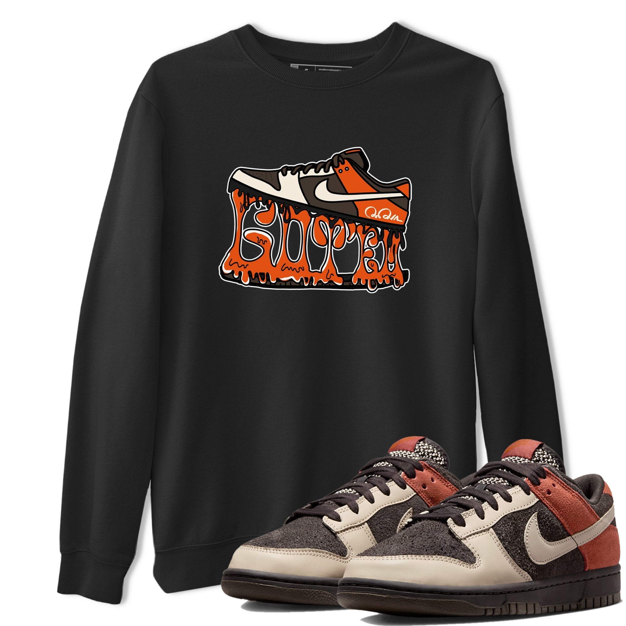 Dunk Red Panda shirt to match jordans Shoe Stuck sneaker tees Nike Dunk Low Red Panda Drip Gear Zone Sneaker T-Shirts Crew Neck Casual Fit Black 1 T-Shirt