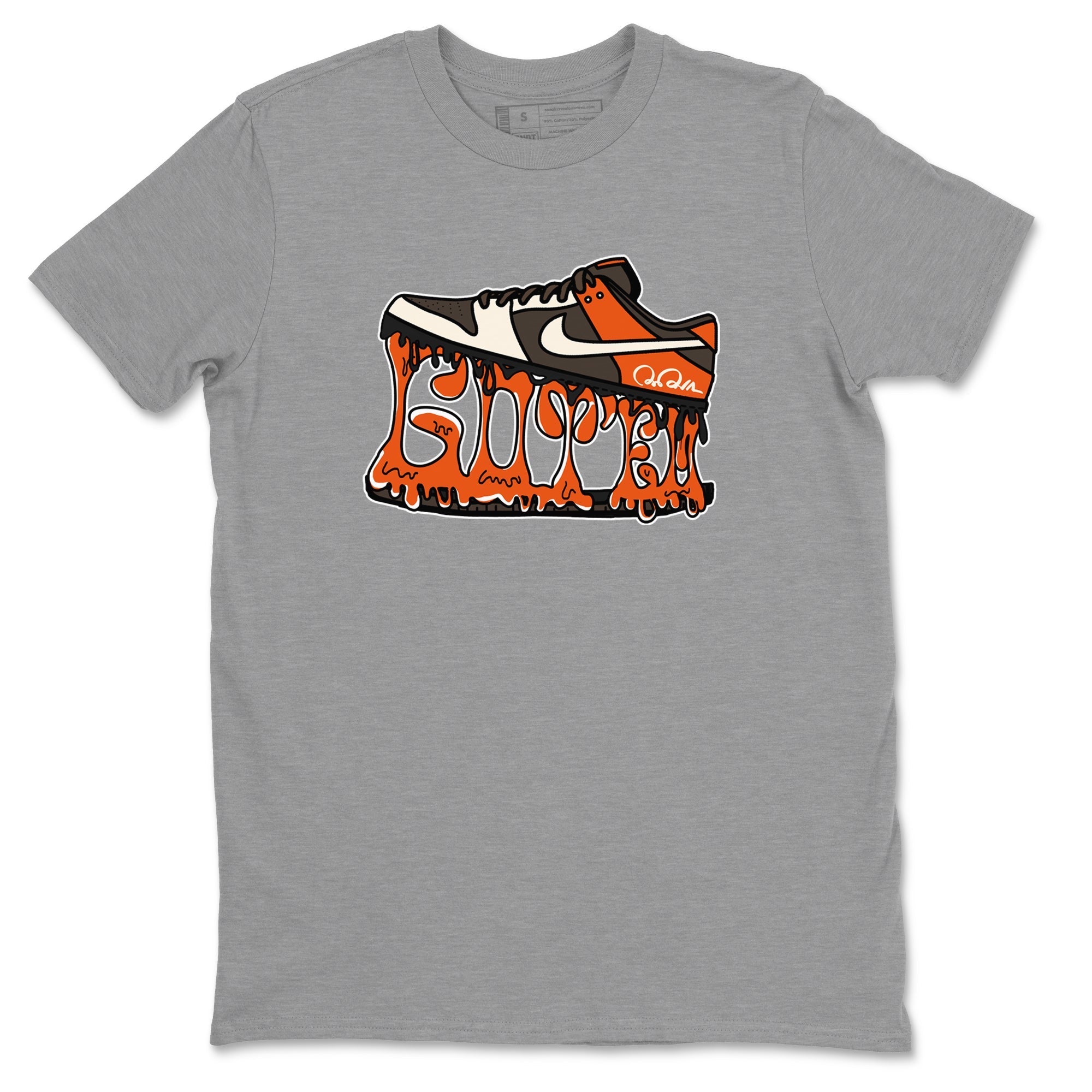 Dunk Red Panda shirt to match jordans Shoe Stuck sneaker tees Nike Dunk Low Red Panda Drip Gear Zone Sneaker T-Shirts Crew Neck Casual Fit Heather Grey 2 T-Shirt