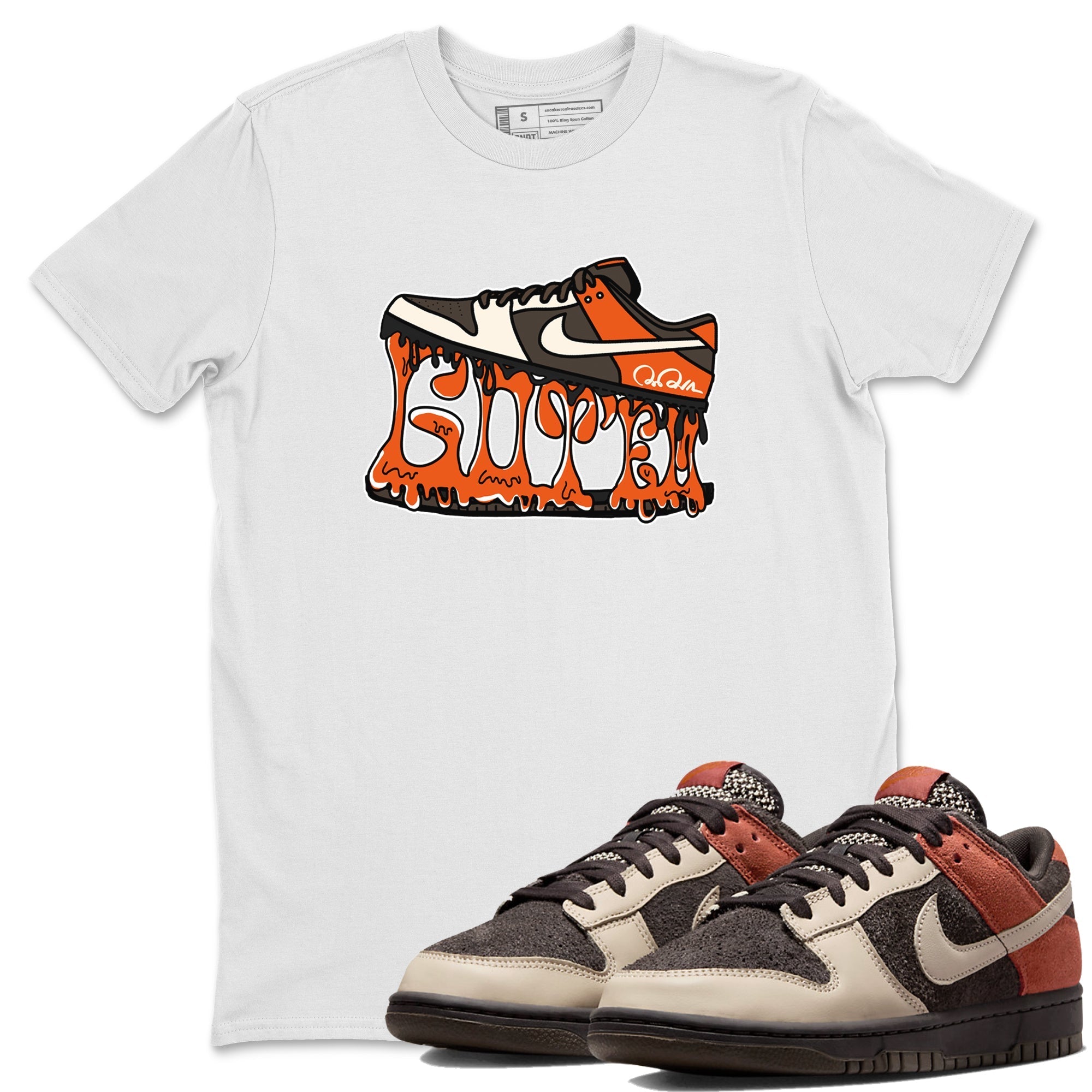 Dunk Red Panda shirt to match jordans Shoe Stuck sneaker tees Nike Dunk Low Red Panda Drip Gear Zone Sneaker T-Shirts Crew Neck Casual Fit White 1 T-Shirt