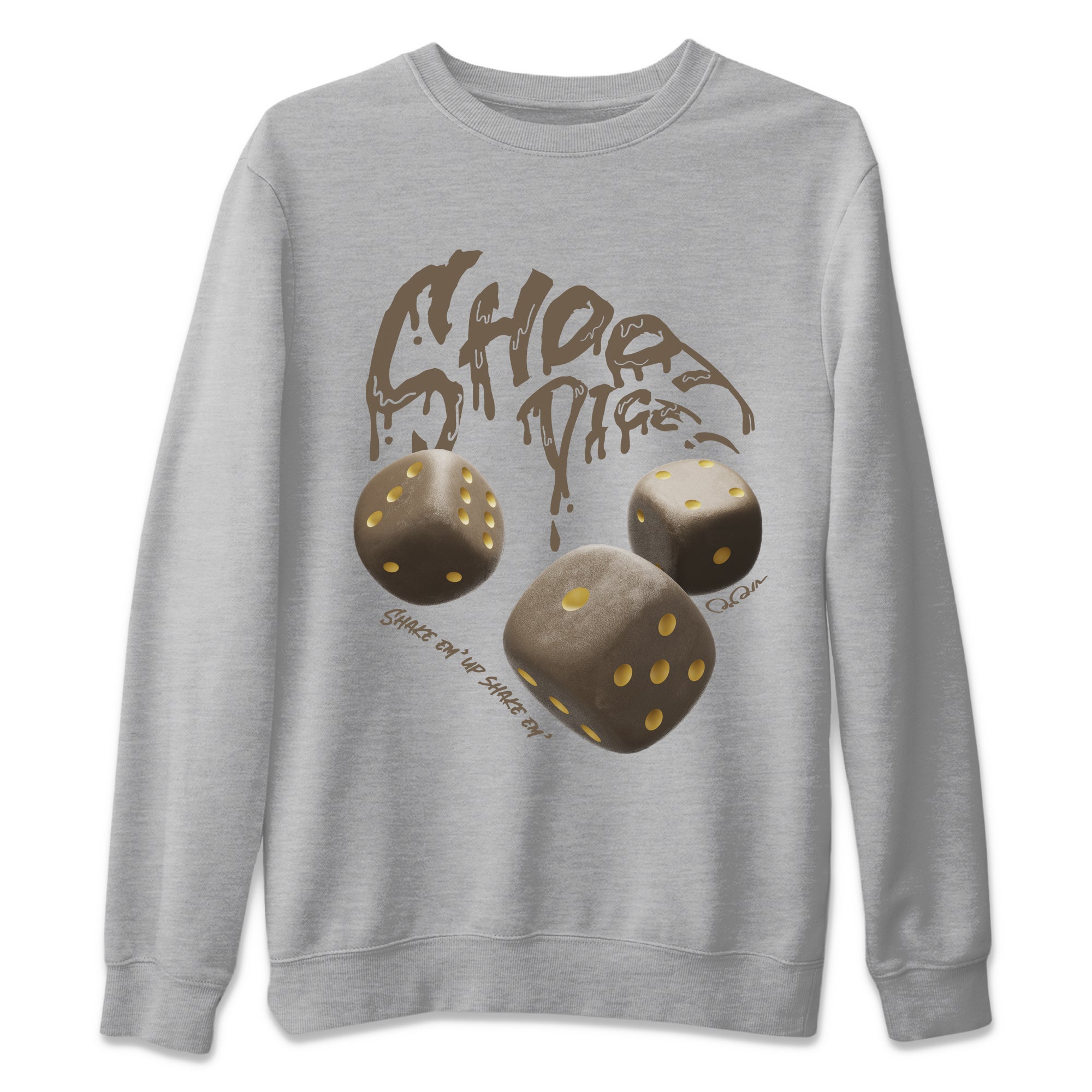 Air Jordan 1 Palomino shirt to match jordans Shoot Dice Streetwear Sneaker Shirt AJ1 High Palomino Drip Gear Zone Sneaker Matching Clothing Unisex Heather Grey 2 T-Shirt