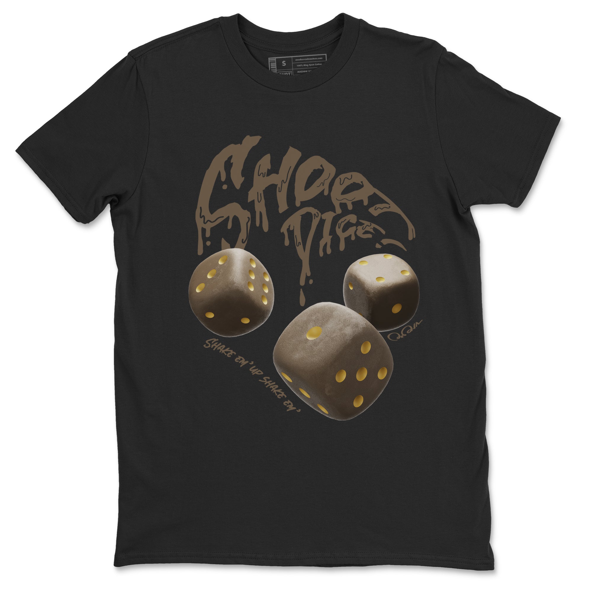 Air Jordan 1 Palomino shirt to match jordans Shoot Dice Streetwear Sneaker Shirt AJ1 High Palomino Drip Gear Zone Sneaker Matching Clothing Unisex Black 2 T-Shirt