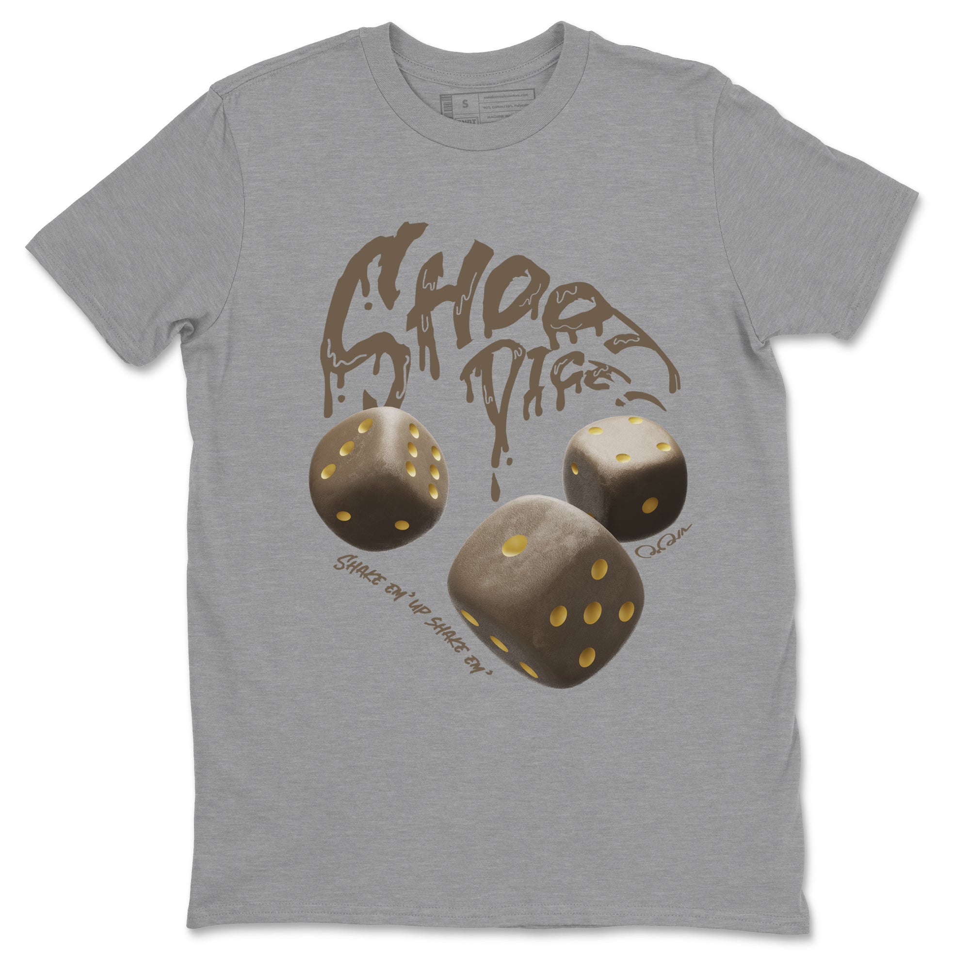 Air Jordan 1 Palomino shirt to match jordans Shoot Dice Streetwear Sneaker Shirt AJ1 High Palomino Drip Gear Zone Sneaker Matching Clothing Unisex Heather Grey 2 T-Shirt