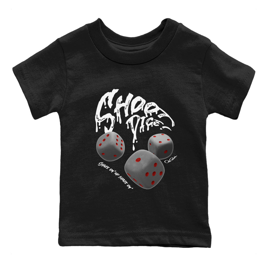 Air Jordan 1 Washed Heritage Sneaker Match Tees Shoot Dice Streetwear Sneaker Shirt AJ1 OG High Washed Heritage Sneaker Release Tees Kids Shirts Black 2