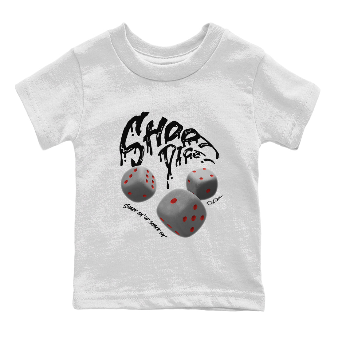 Air Jordan 1 Washed Heritage Sneaker Match Tees Shoot Dice Streetwear Sneaker Shirt AJ1 OG High Washed Heritage Sneaker Release Tees Kids Shirts White 2