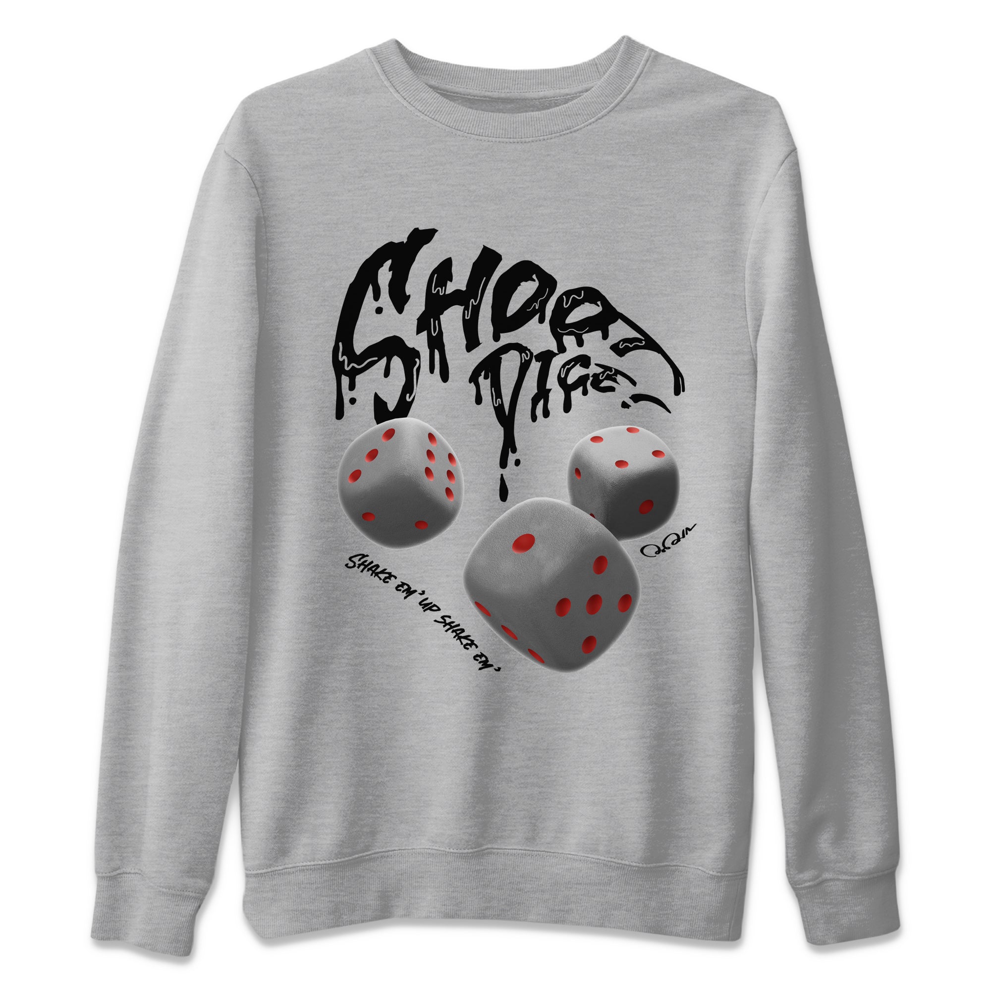 Air Jordan 1 Washed Heritage Sneaker Match Tees Shoot Dice Streetwear Sneaker Shirt AJ1 OG High Washed Heritage Sneaker Release Tees Unisex Shirts Heather Grey 2