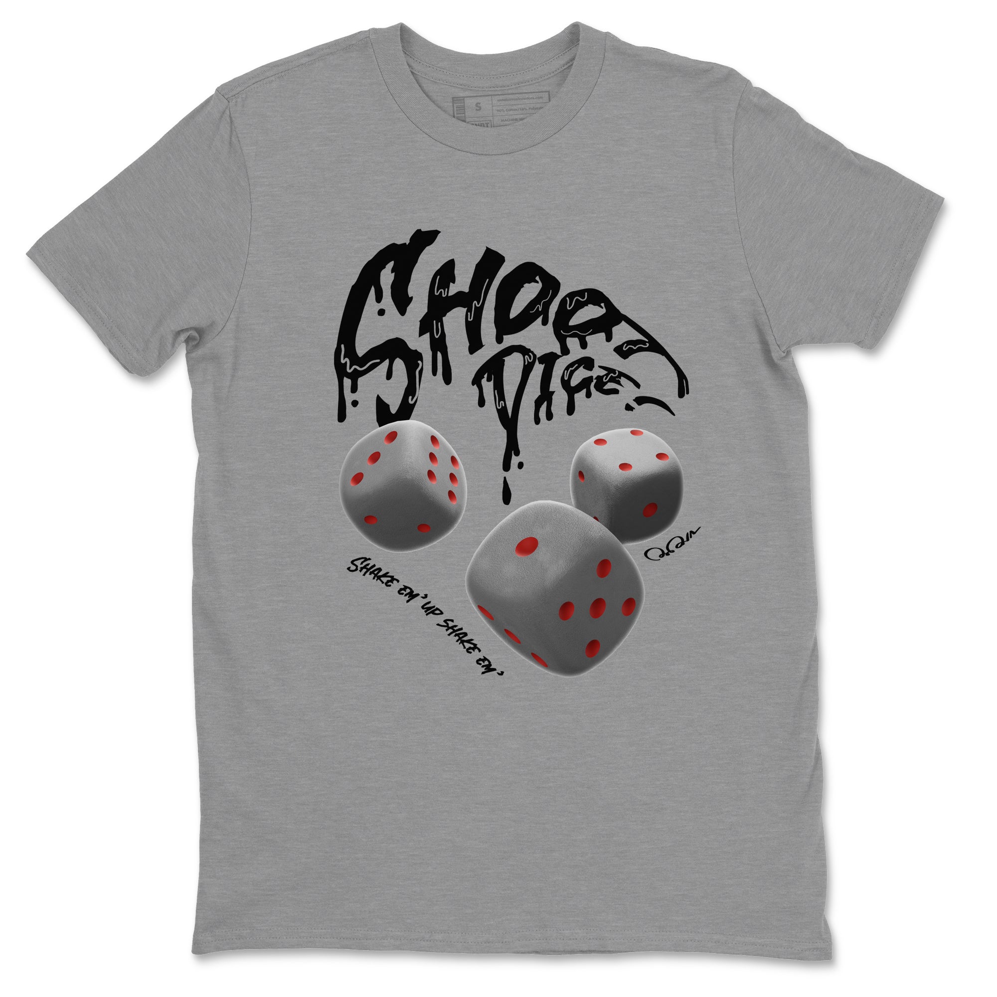 Air Jordan 1 Washed Heritage Sneaker Match Tees Shoot Dice Streetwear Sneaker Shirt AJ1 OG High Washed Heritage Sneaker Release Tees Unisex Shirts Heather Grey 2