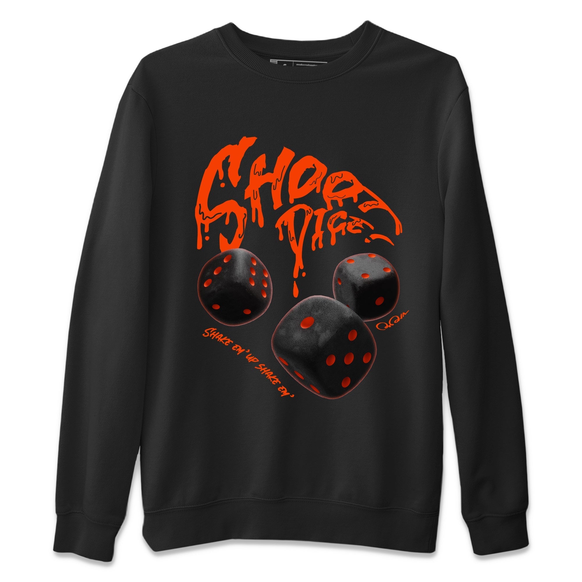 Air Jordan 12 Brilliant Orange Sneaker Match Tees Shoot Dice Streetwear Sneaker Shirt AJ1 OG High2 Brilliant Orange Sneaker Release Tees Unisex Shirts Black 2