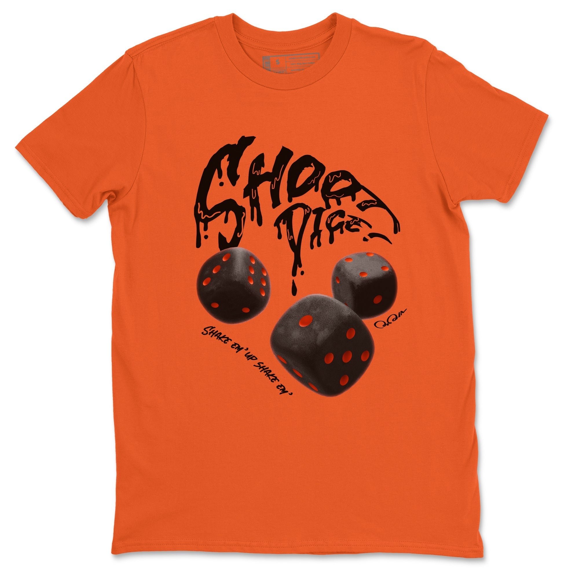 Air Jordan 12 Brilliant Orange Sneaker Match Tees Shoot Dice Streetwear Sneaker Shirt AJ1 OG High2 Brilliant Orange Sneaker Release Tees Unisex Shirts Orange 2