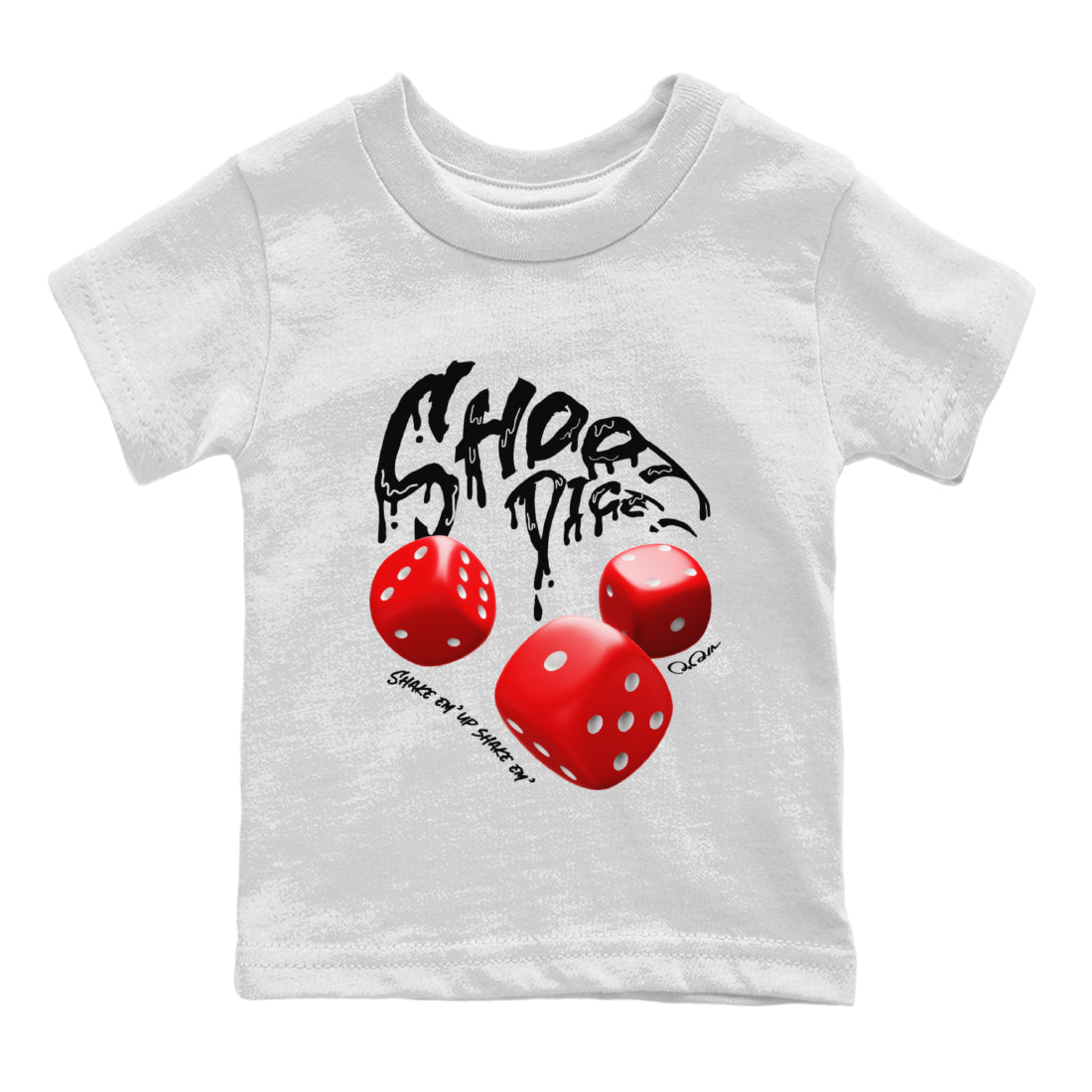 Air Jordan 12 Cherry Sneaker Match Tees Shoot Dice Streetwear Sneaker Shirt AJ12 Cherry Sneaker Release Tees Kids Shirts White 2