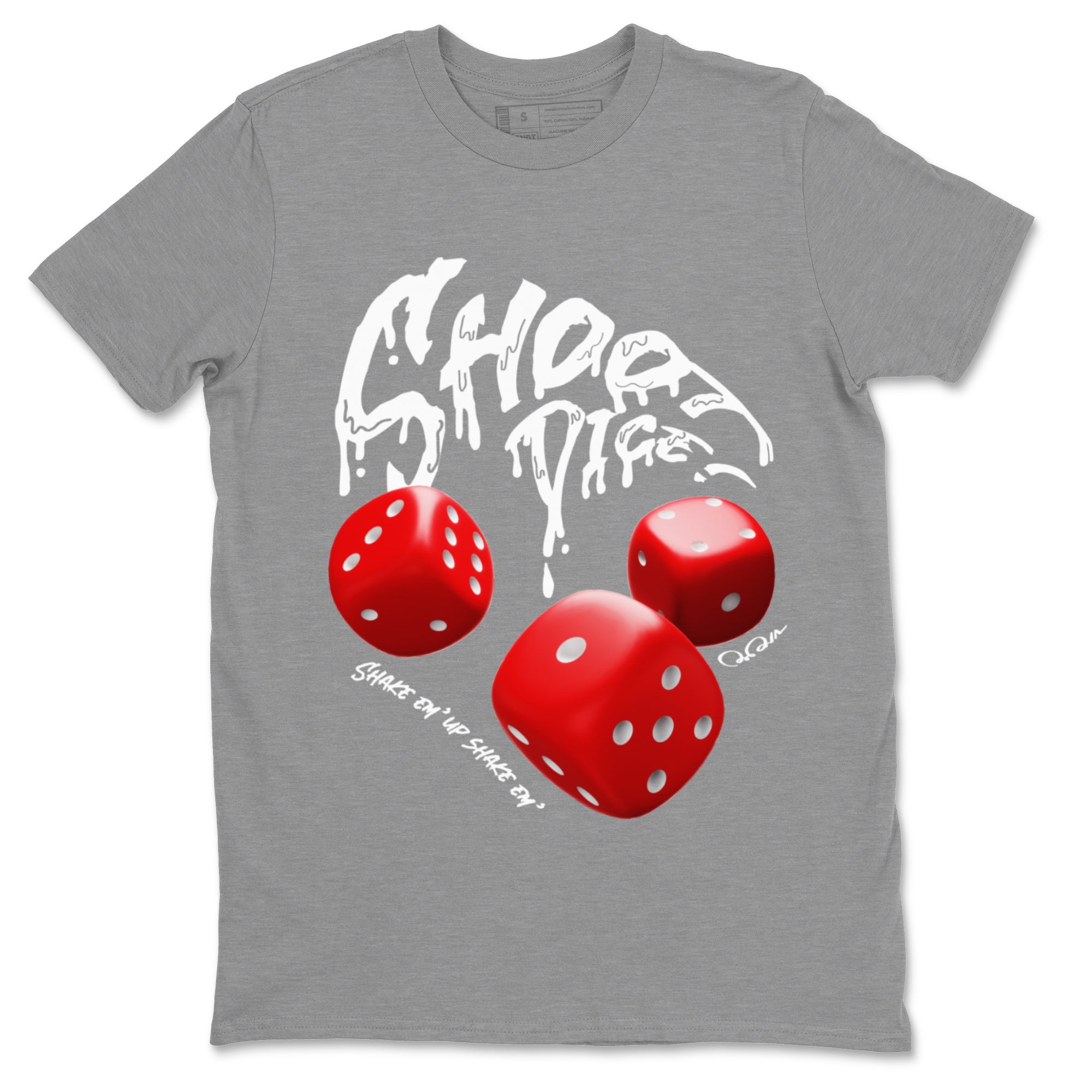 Air Jordan 12 Cherry Sneaker Match Tees Shoot Dice Streetwear Sneaker Shirt AJ12 Cherry Sneaker Release Tees Unisex Shirts Heather Grey 2