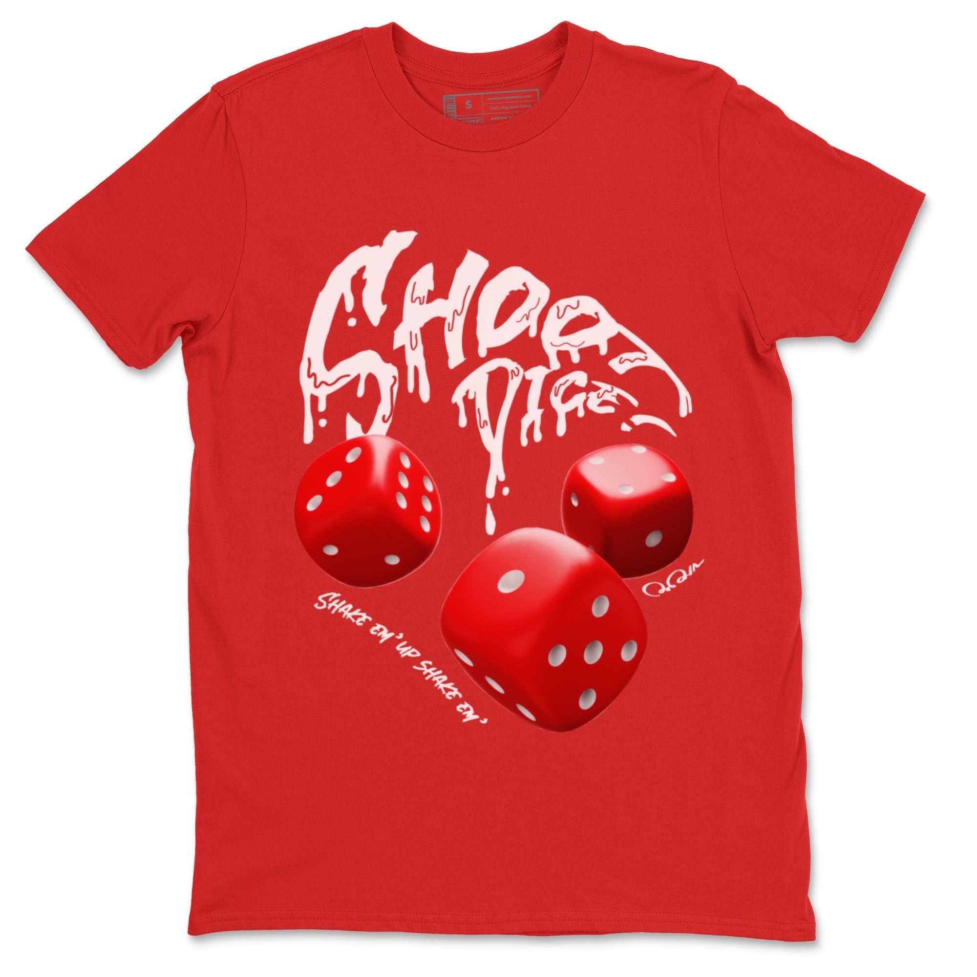 Air Jordan 12 Cherry Sneaker Match Tees Shoot Dice Streetwear Sneaker Shirt AJ12 Cherry Sneaker Release Tees Unisex Shirts Red 2