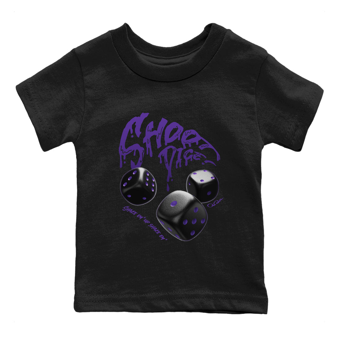 Air Jordan 12 Field Purple Sneaker Match Tees Shoot Dice Streetwear Sneaker Shirt AJ1 OG High2 Field Purple Sneaker Release Tees Kids Shirts Black 2