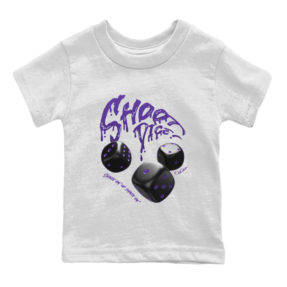 Air Jordan 12 Field Purple Sneaker Match Tees Shoot Dice Streetwear Sneaker Shirt AJ1 OG High2 Field Purple Sneaker Release Tees Kids Shirts White 2