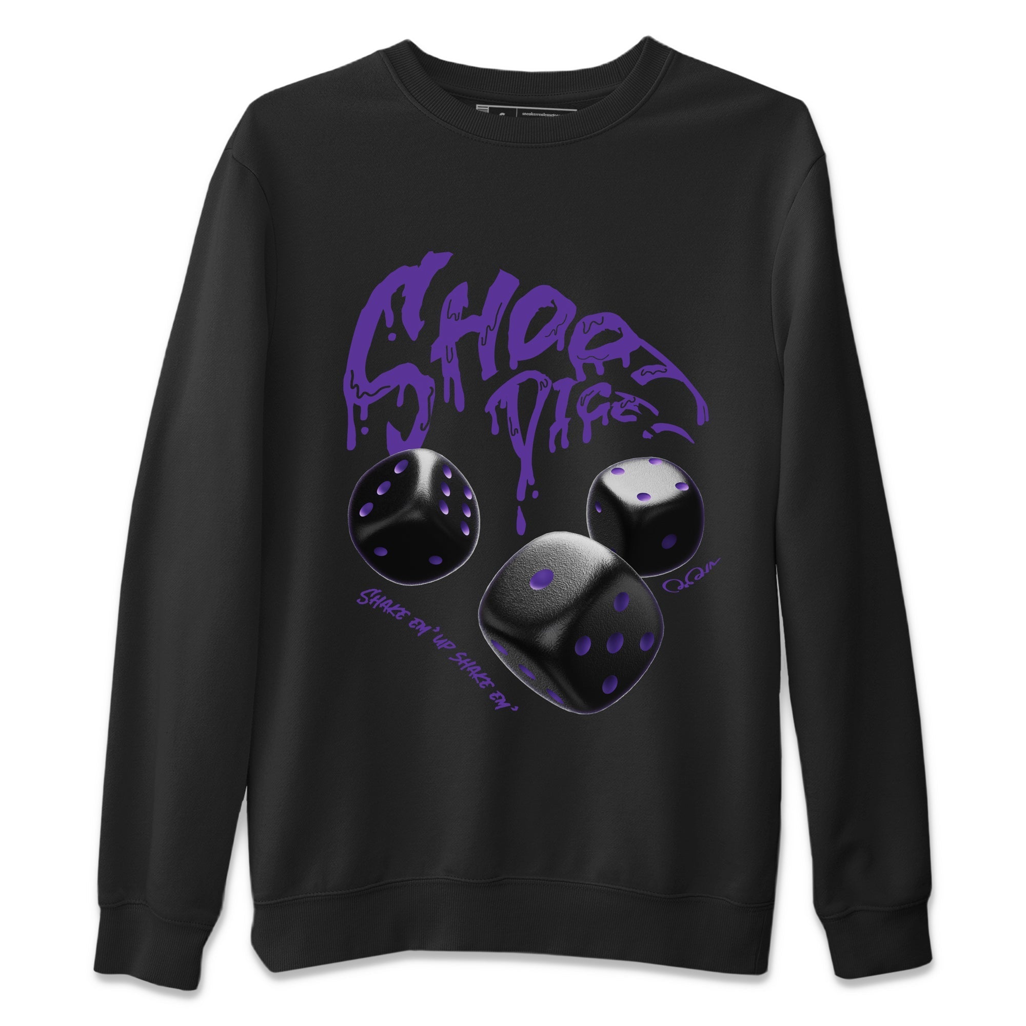 Air Jordan 12 Field Purple Sneaker Match Tees Shoot Dice Streetwear Sneaker Shirt AJ1 OG High2 Field Purple Sneaker Release Tees Unisex Shirts Black 2