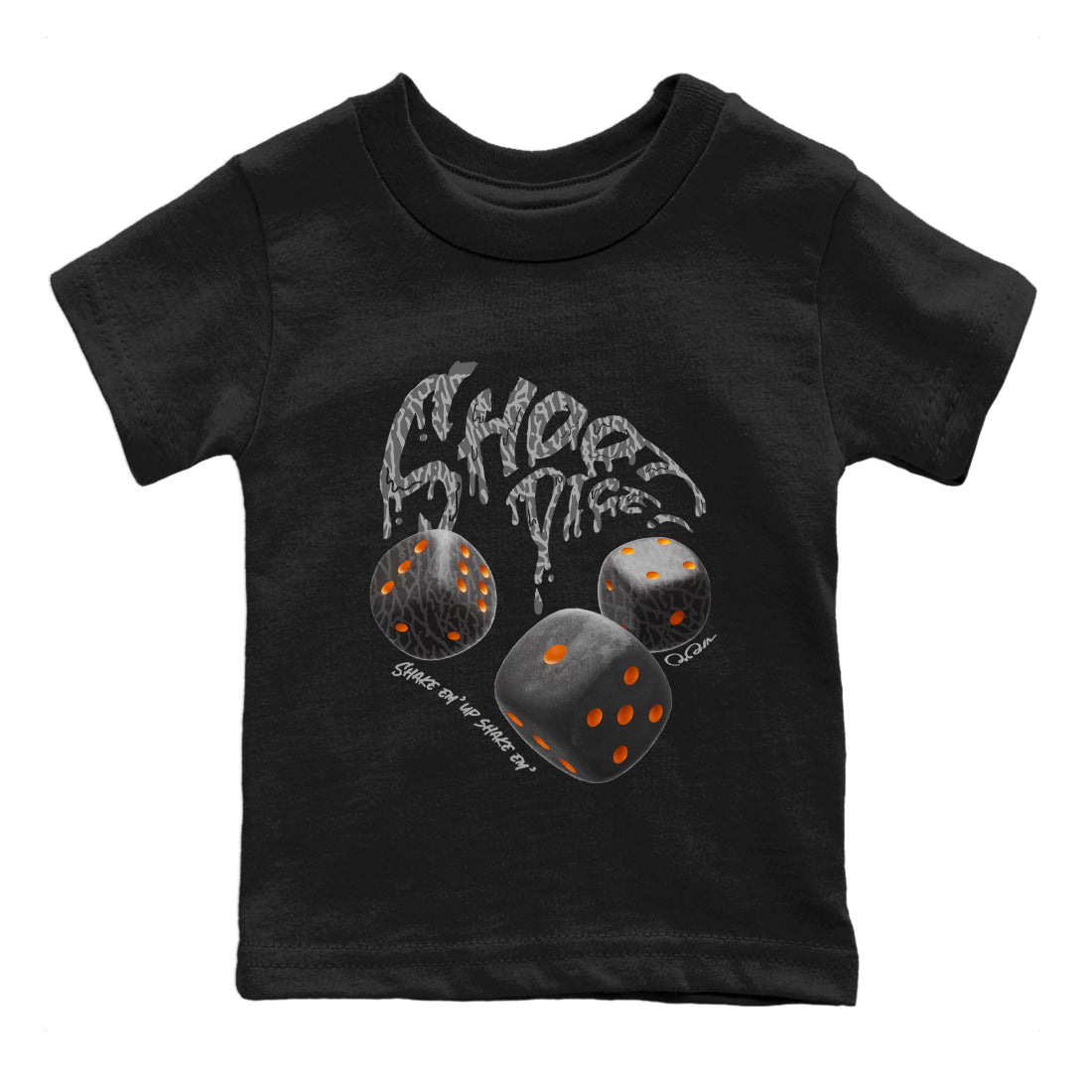 Air Jordan 3 Fear shirt to match jordans Shoot Dice sneaker tees AJ3 Fear Drip Gear Zone Baby Toddler Black 2 T-Shirt