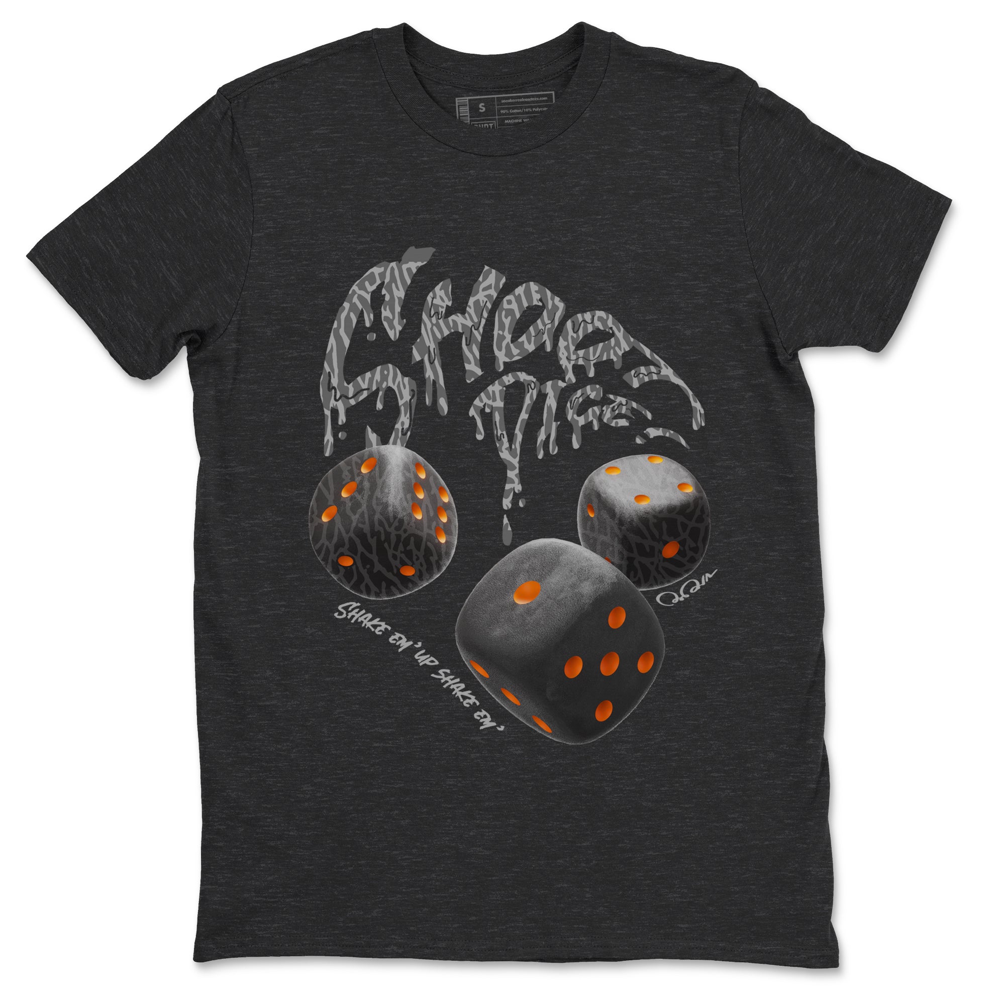Air Jordan 3 Fear shirt to match jordans Shoot Dice sneaker tees AJ3 Fear Drip Gear Zone Unisex Charcoal Heather 2 T-Shirt