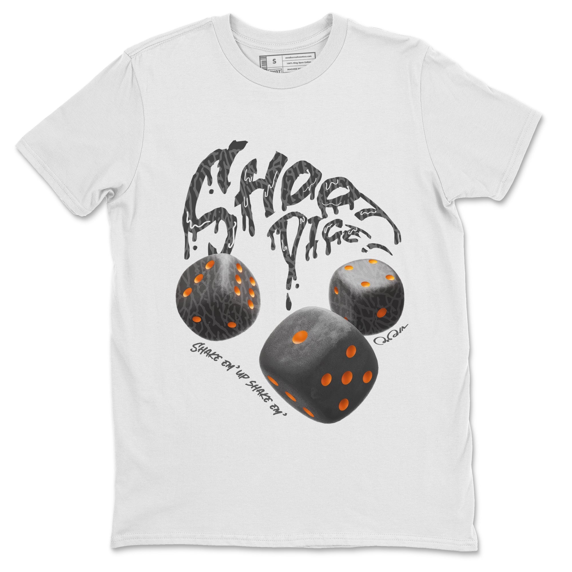 Air Jordan 3 Fear shirt to match jordans Shoot Dice sneaker tees AJ3 Fear Drip Gear Zone Unisex White 2 T-Shirt