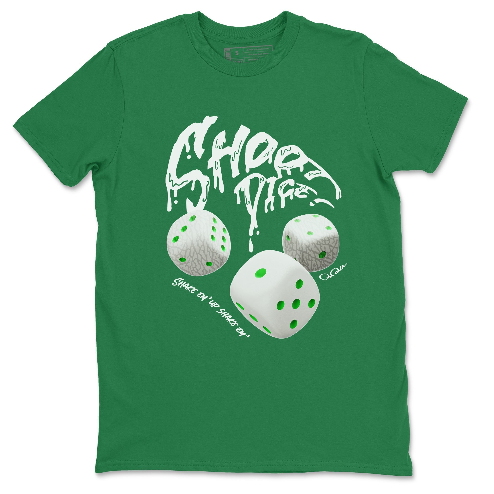 Air Jordan 3 Lucky Green Sneaker Match Tees Shoot Dice Streetwear Sneaker Shirt AJ3 Lucky Green Sneaker Release Tees Unisex Shirts Kelly Green 2