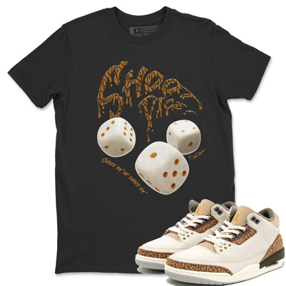 Air Jordan 3 Palomino Sneaker Match Tees Shoot Dice Sneaker Tees AJ3 Palomino Sneaker Release Tees Unisex Shirts Black 1
