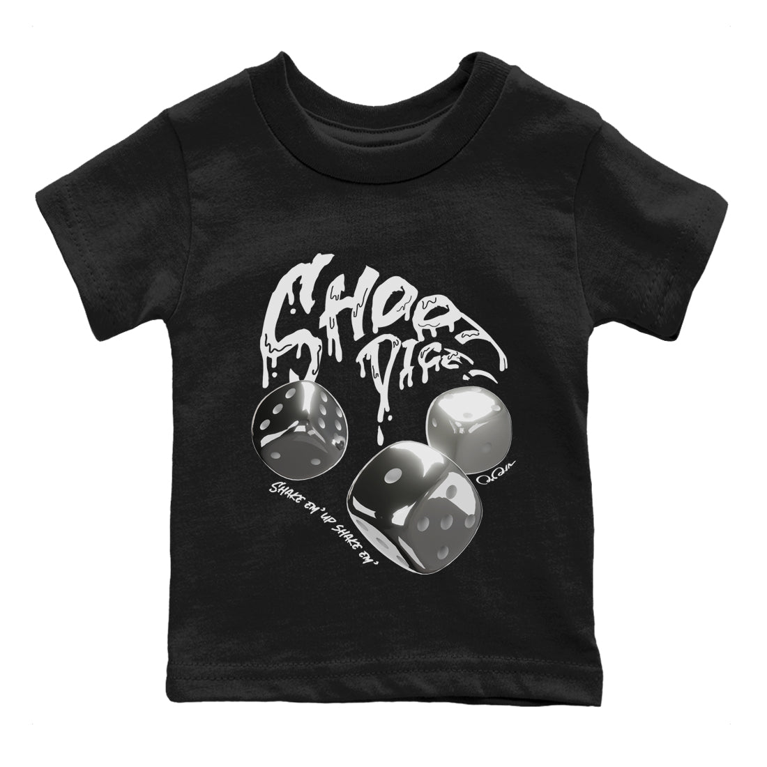 Air Jordan 4 Frozen Moments shirt to match jordans Shoot Dice Streetwear Sneaker Shirt AJ4 Frozen Moments Drip Gear Zone Sneaker Matching Clothing Baby Toddler Black 2 T-Shirt