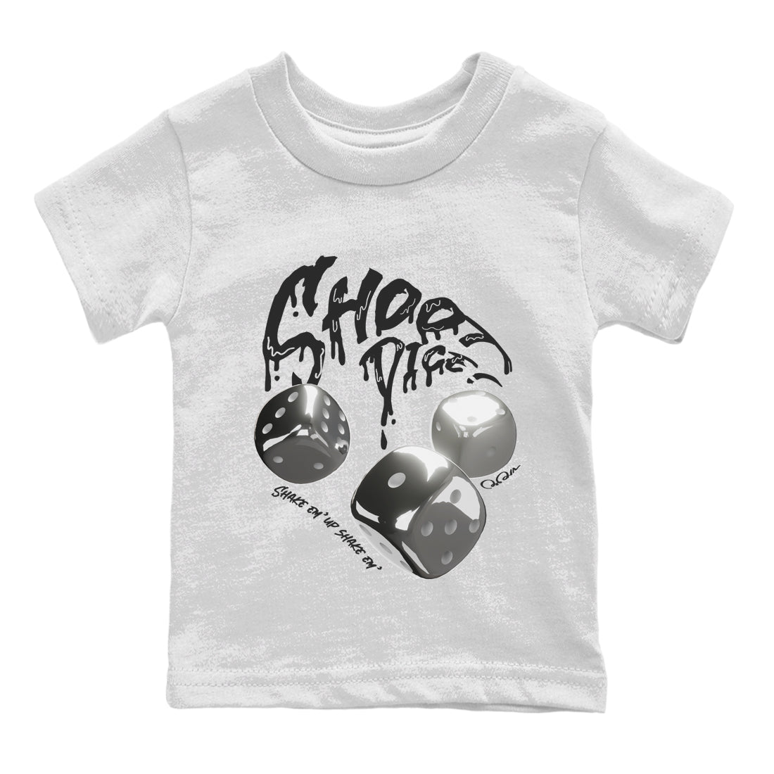 Air Jordan 4 Frozen Moments shirt to match jordans Shoot Dice Streetwear Sneaker Shirt AJ4 Frozen Moments Drip Gear Zone Sneaker Matching Clothing Baby Toddler White 2 T-Shirt