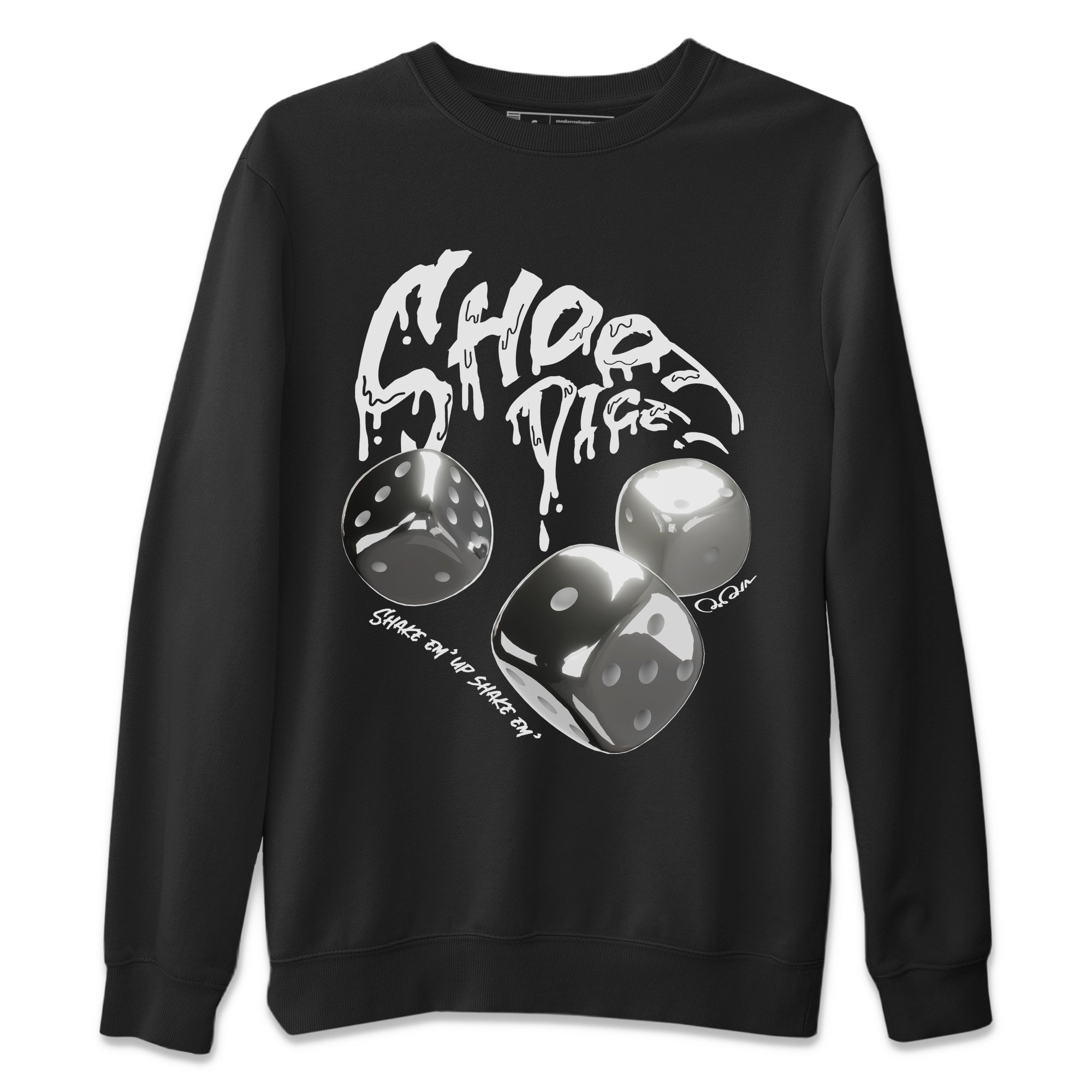 Air Jordan 4 Frozen Moments shirt to match jordans Shoot Dice Streetwear Sneaker Shirt AJ4 Frozen Moments Drip Gear Zone Sneaker Matching Clothing Unisex Black 2 T-Shirt