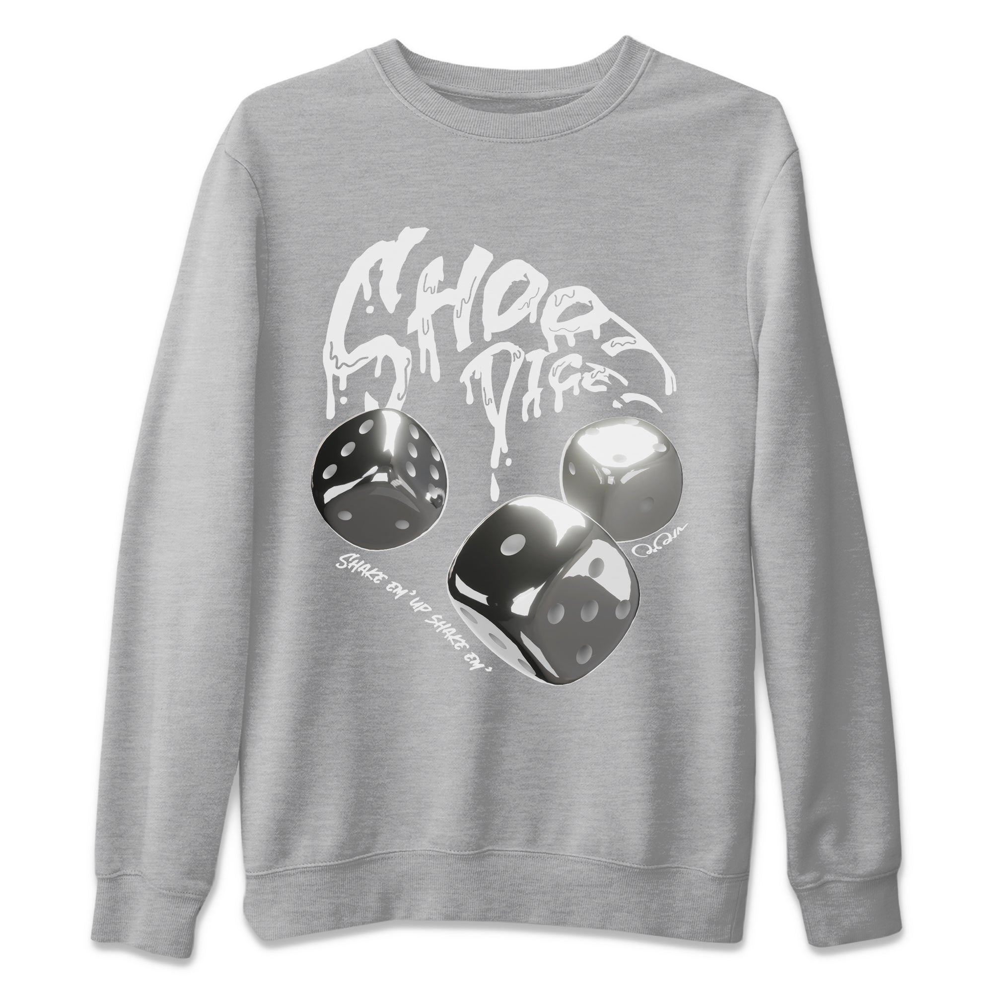 Air Jordan 4 Frozen Moments shirt to match jordans Shoot Dice Streetwear Sneaker Shirt AJ4 Frozen Moments Drip Gear Zone Sneaker Matching Clothing Unisex Heather Grey 2 T-Shirt