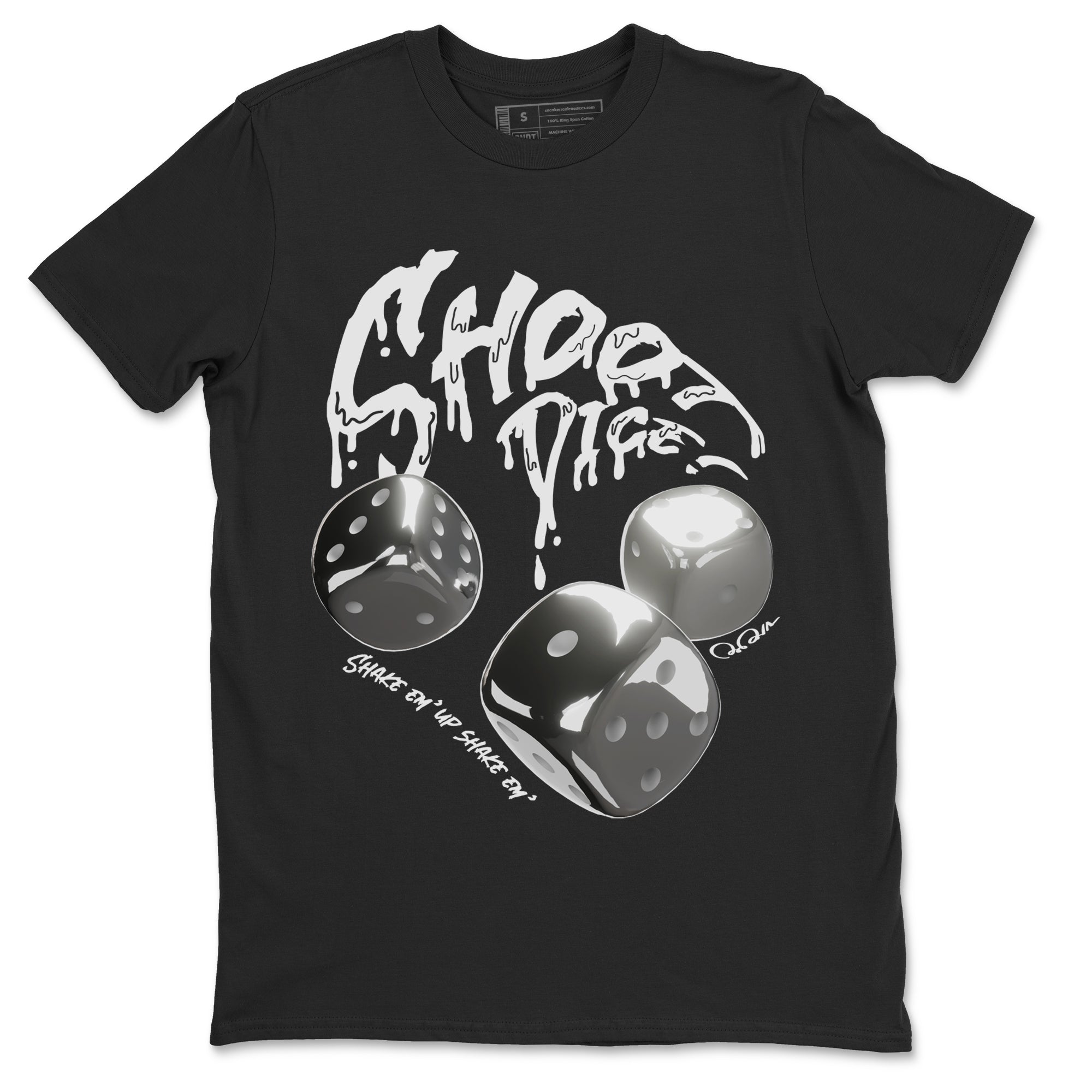 Air Jordan 4 Frozen Moments shirt to match jordans Shoot Dice Streetwear Sneaker Shirt AJ4 Frozen Moments Drip Gear Zone Sneaker Matching Clothing Unisex Black 2 T-Shirt