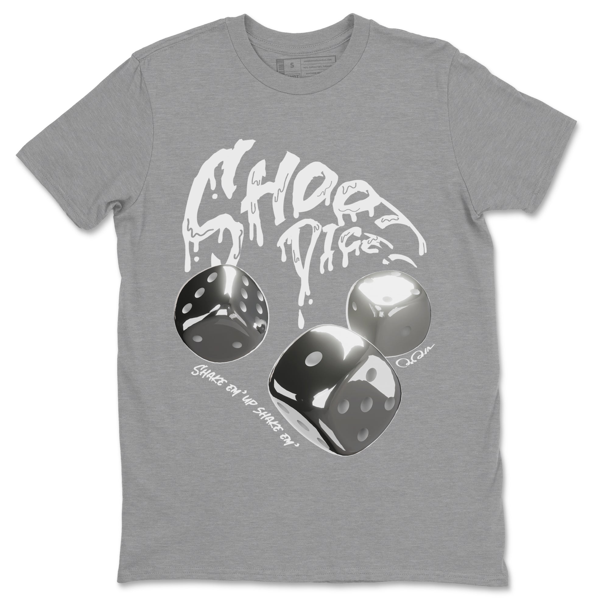 Air Jordan 4 Frozen Moments shirt to match jordans Shoot Dice Streetwear Sneaker Shirt AJ4 Frozen Moments Drip Gear Zone Sneaker Matching Clothing Unisex Heather Grey 2 T-Shirt