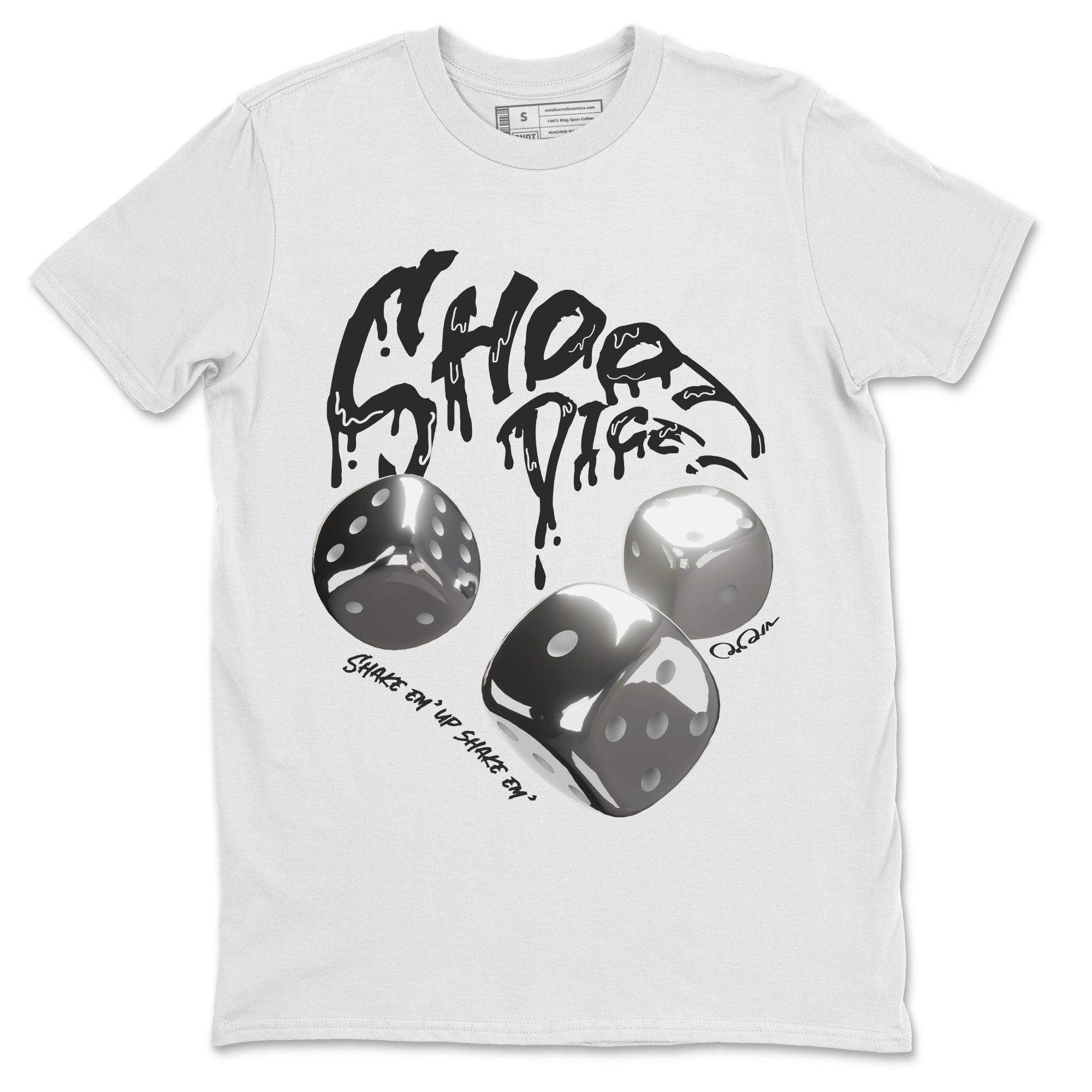 Air Jordan 4 Frozen Moments shirt to match jordans Shoot Dice Streetwear Sneaker Shirt AJ4 Frozen Moments Drip Gear Zone Sneaker Matching Clothing Unisex White 2 T-Shirt