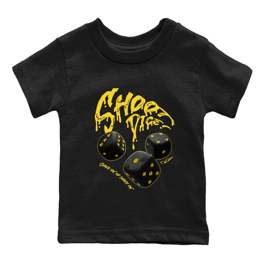Air Jordan 4 Thunder Sneaker Match Tees Shoot Dice Streetwear Sneaker Shirt AJ4 Thunder Sneaker Release Tees Kids Shirts Black 2