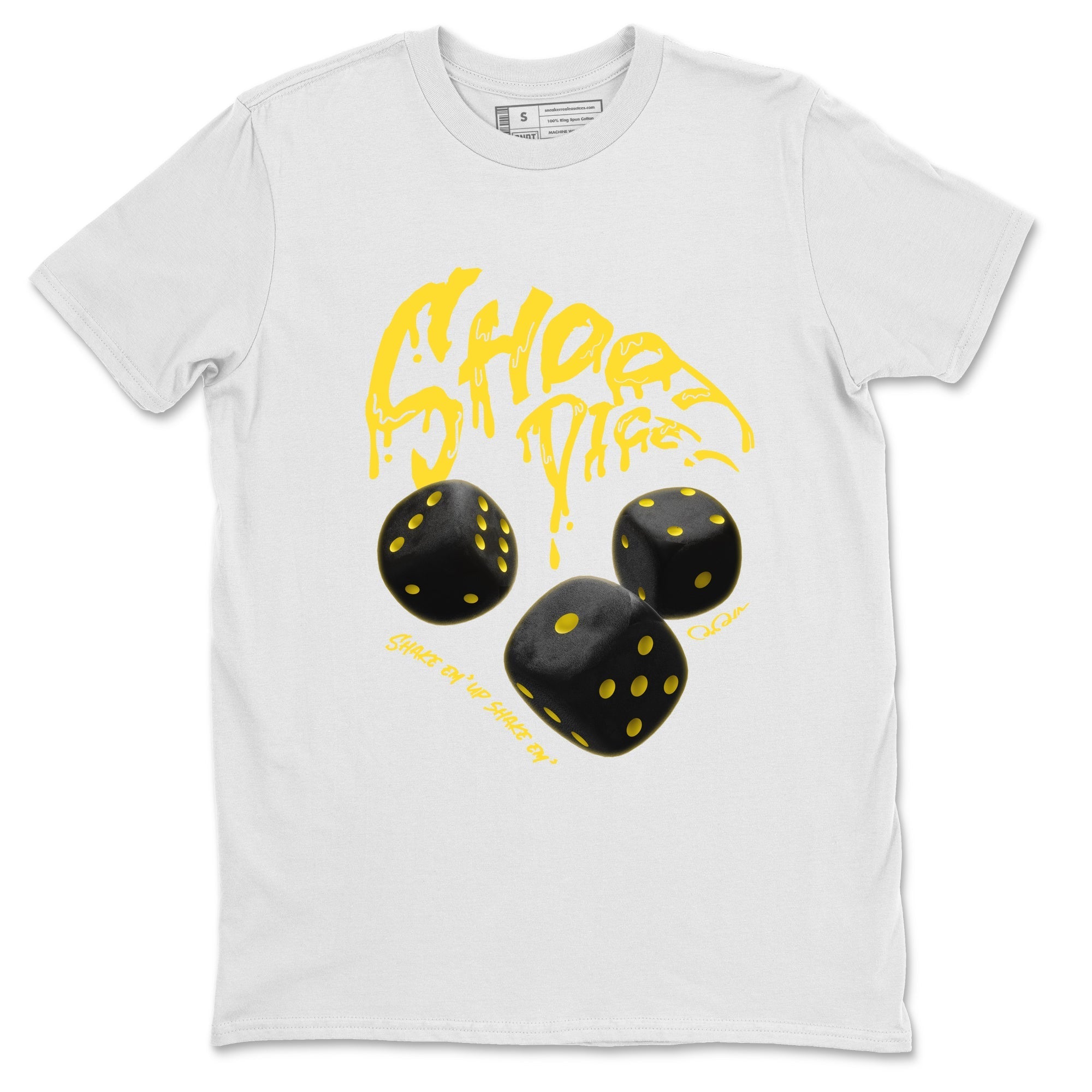 Air Jordan 4 Thunder Sneaker Match Tees Shoot Dice Streetwear Sneaker Shirt AJ4 Thunder Sneaker Release Tees Unisex Shirts White 2