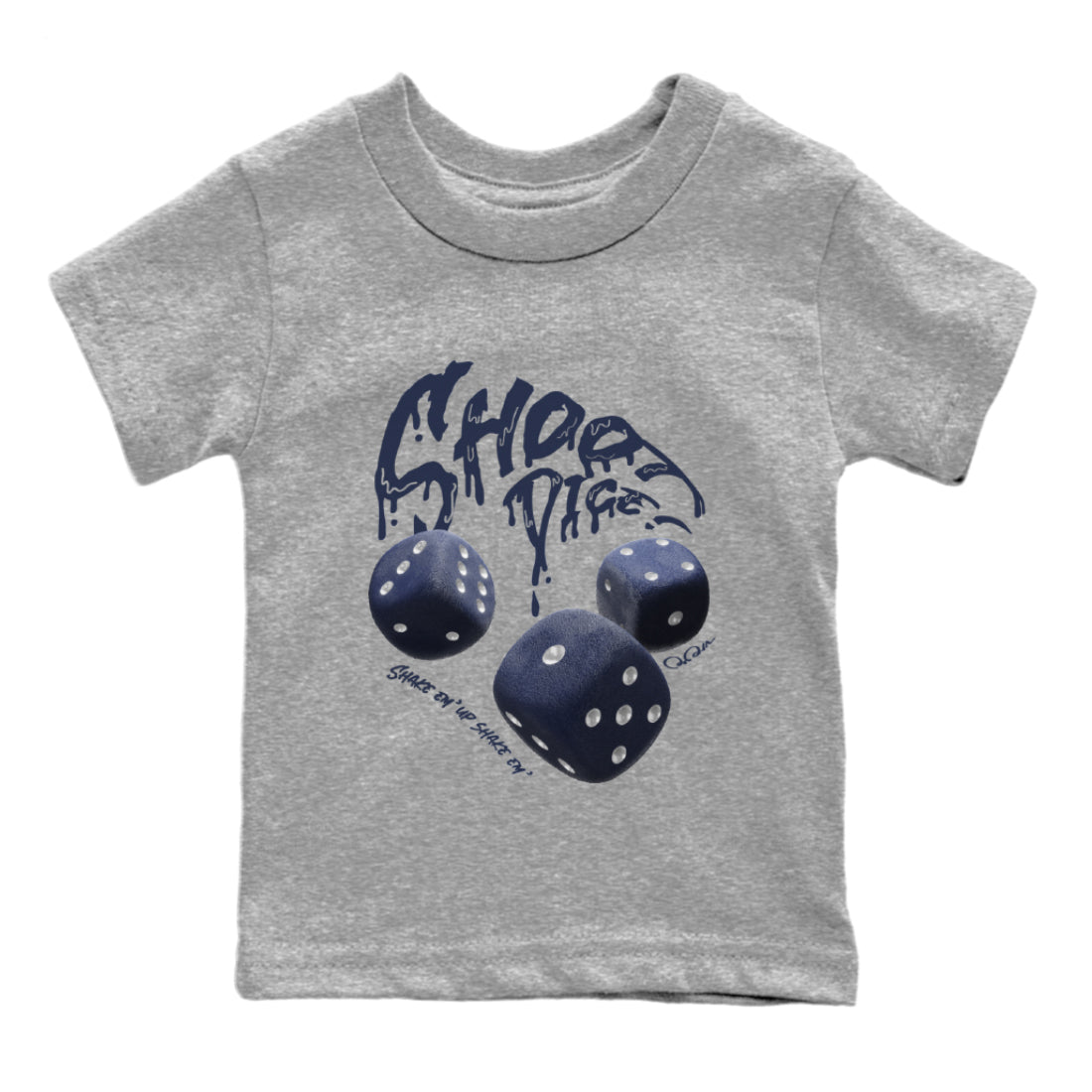 Air Jordan 5 George Town Sneaker Match Tees Shoot Dice Streetwear Sneaker Shirt AJ5 George Town Sneaker Release Tees Kids Shirts Heather Grey 2