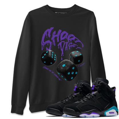 Air Jordan 6 Aqua Sneaker Match Tees Shoot Dice Sneaker Tees AJ6 Aqua Sneaker Release Tees Unisex Shirts Black 1