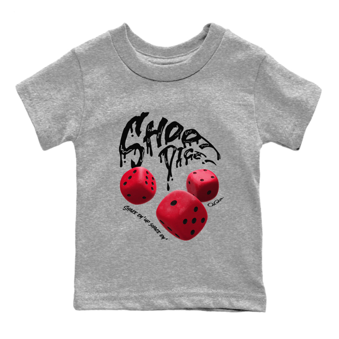 Air Jordan 6 Toro Bravo Sneaker Match Tees Shoot Dice Streetwear Sneaker Shirt AJ6 Toro Bravo Sneaker Release Tees Kids Shirts Heather Grey 2