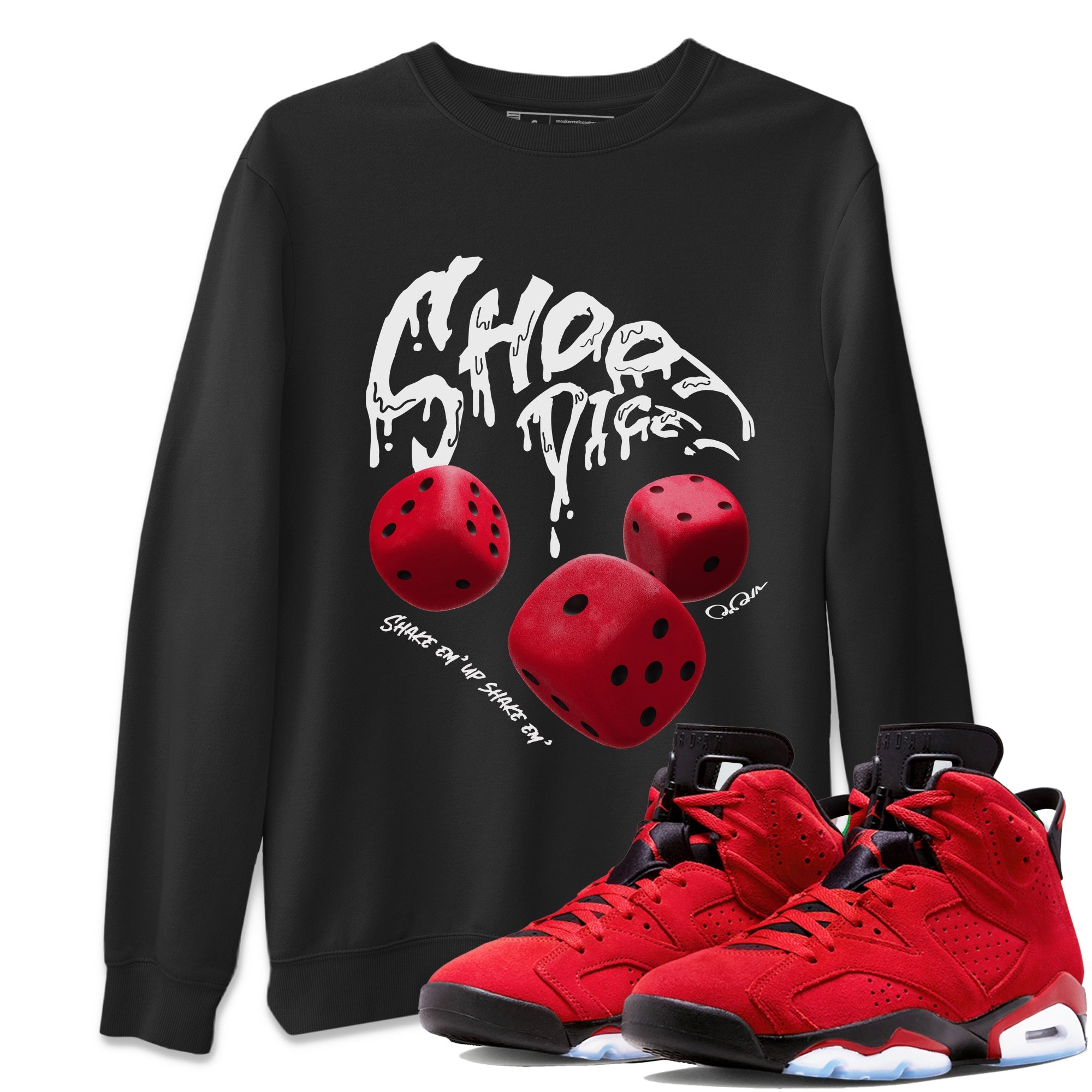 Air Jordan 6 Toro Bravo Sneaker Match Tees Shoot Dice Streetwear Sneaker Shirt AJ6 Toro Bravo Sneaker Release Tees Unisex Shirts Black 1