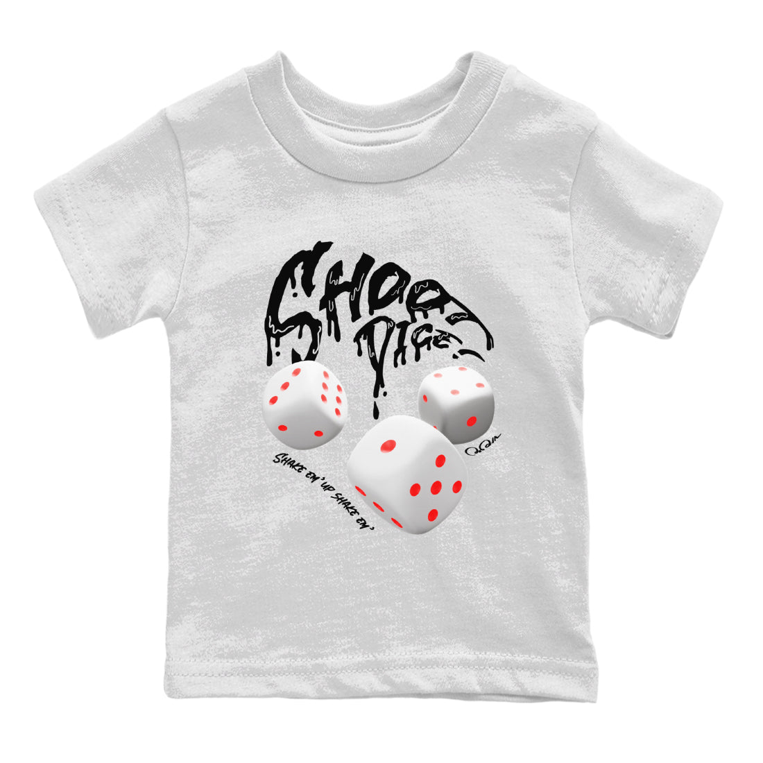 Air Jordan 7 Infrared Sneaker Match Tees Shoot Dice Streetwear Sneaker Shirt AJ7 Infrared Sneaker Release Tees Kids Shirts White 2