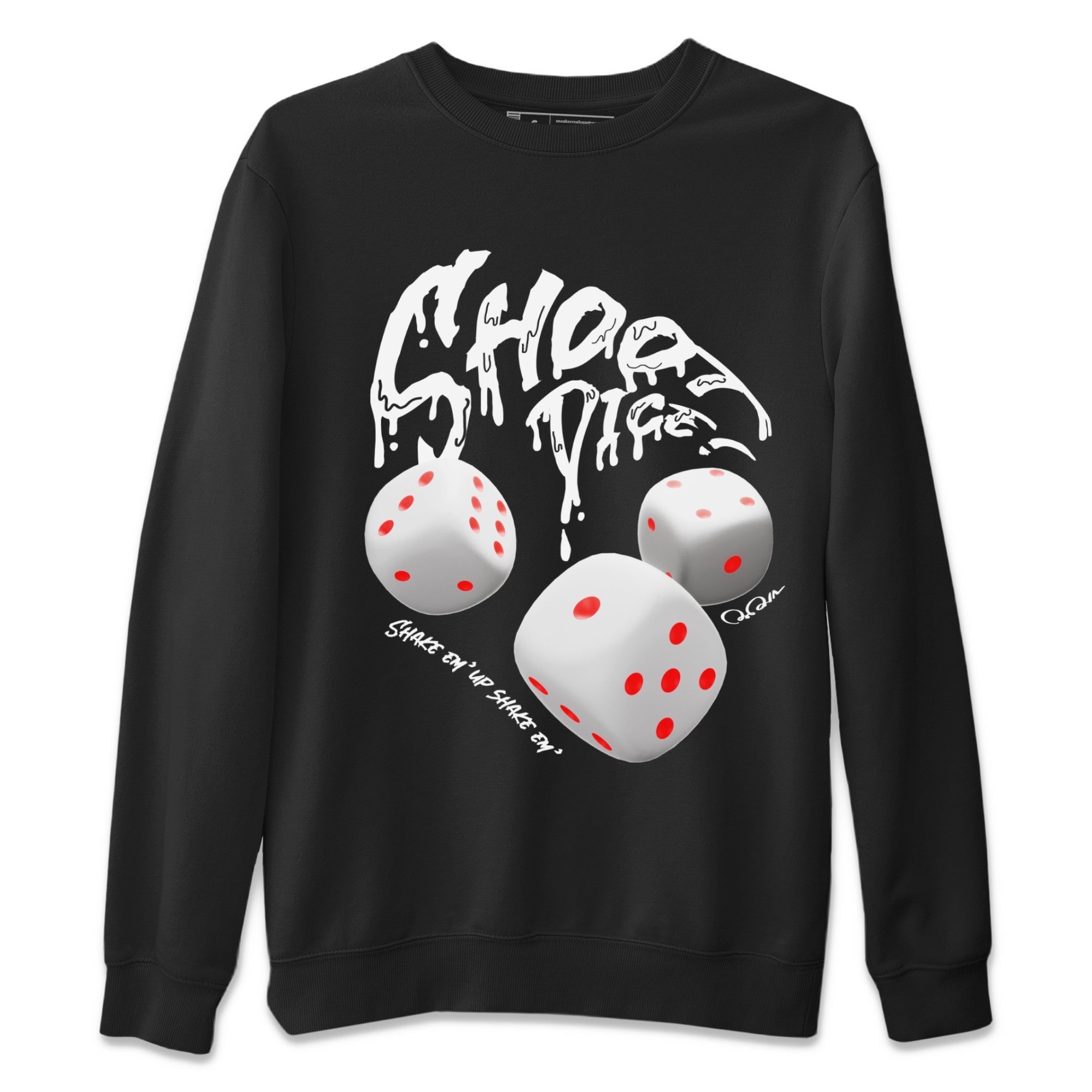 Air Jordan 7 Infrared Sneaker Match Tees Shoot Dice Streetwear Sneaker Shirt AJ7 Infrared Sneaker Release Tees Unisex Shirts Black 2
