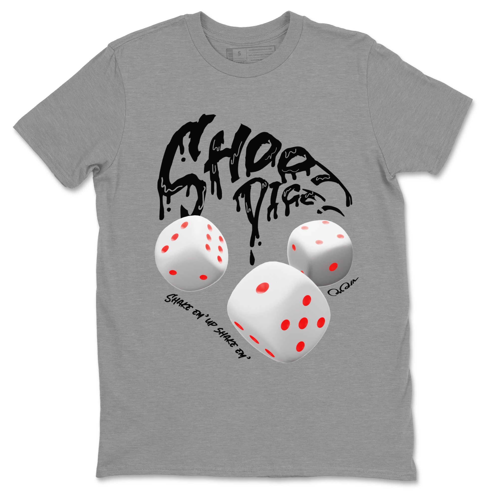 Air Jordan 7 Infrared Sneaker Match Tees Shoot Dice Streetwear Sneaker Shirt AJ7 Infrared Sneaker Release Tees Unisex Shirts Heather Grey 2