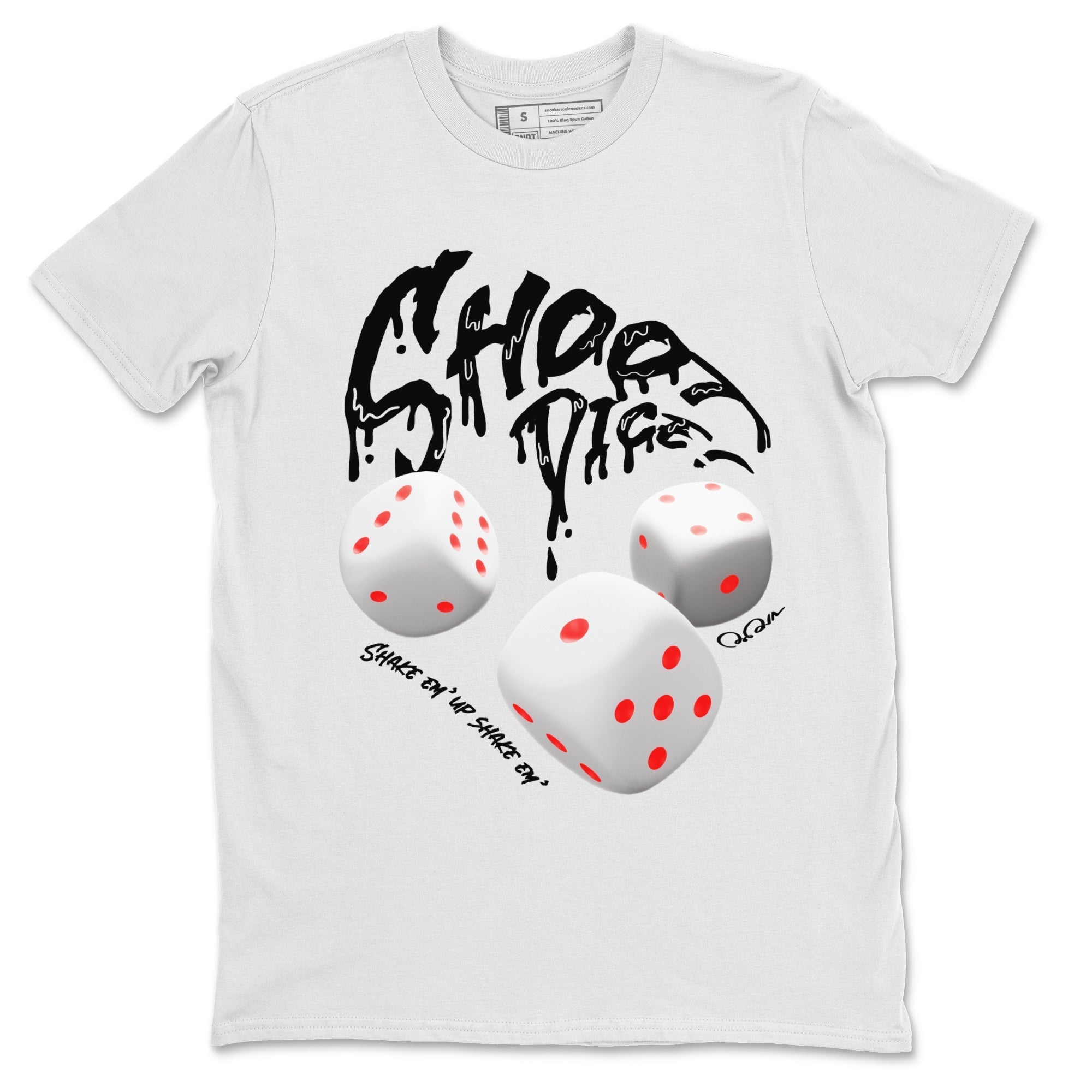 Air Jordan 7 Infrared Sneaker Match Tees Shoot Dice Streetwear Sneaker Shirt AJ7 Infrared Sneaker Release Tees Unisex Shirts White 2