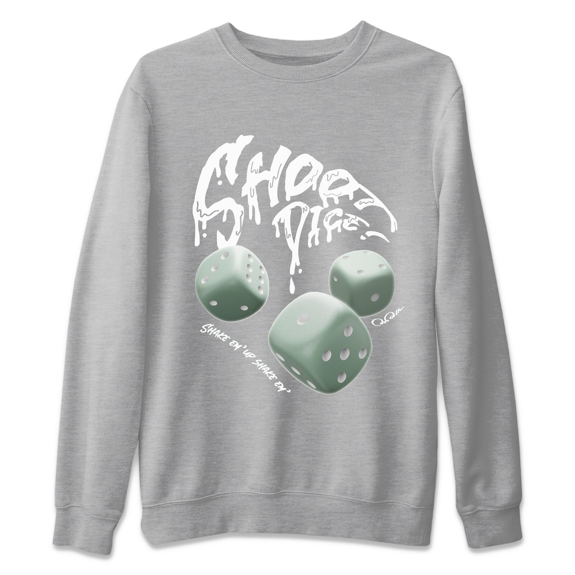 Dunk Mica Green Sneaker Match Tees Shoot Dice Streetwear Sneaker Shirt Nike Dunk Low Mica Green Sneaker Release Tees Unisex Shirts Heather Grey 2