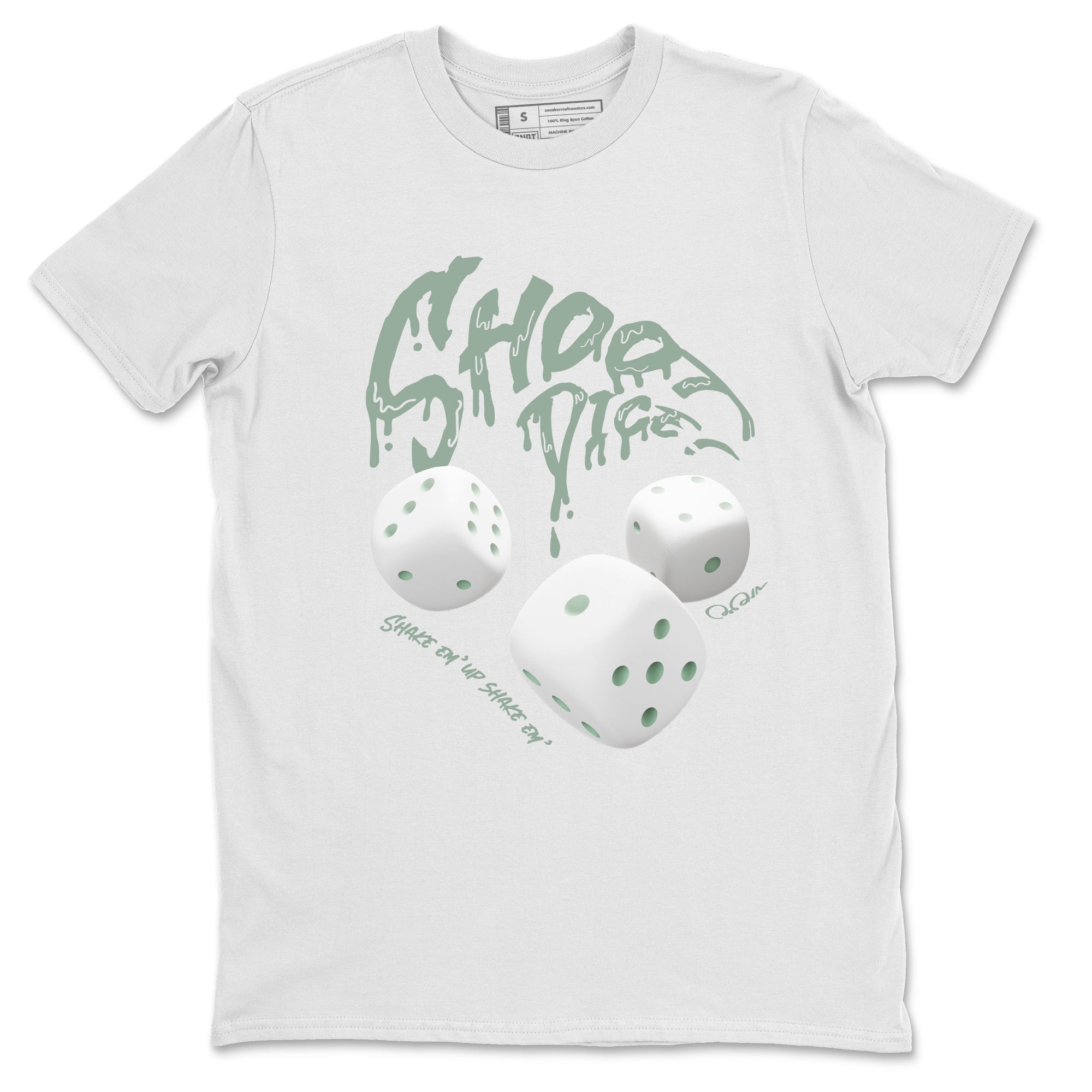 Dunk Mica Green Sneaker Match Tees Shoot Dice Streetwear Sneaker Shirt Nike Dunk Low Mica Green Sneaker Release Tees Unisex Shirts White 2