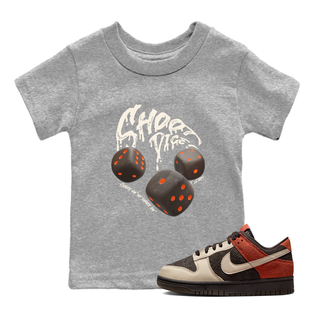 Dunk Red Panda shirt to match jordans Shoot Dice sneaker tees Nike Dunk LowRed Panda Drip Gear Zone Sneaker T-Shirts Youth and Baby Heather Grey 1 T-Shirt