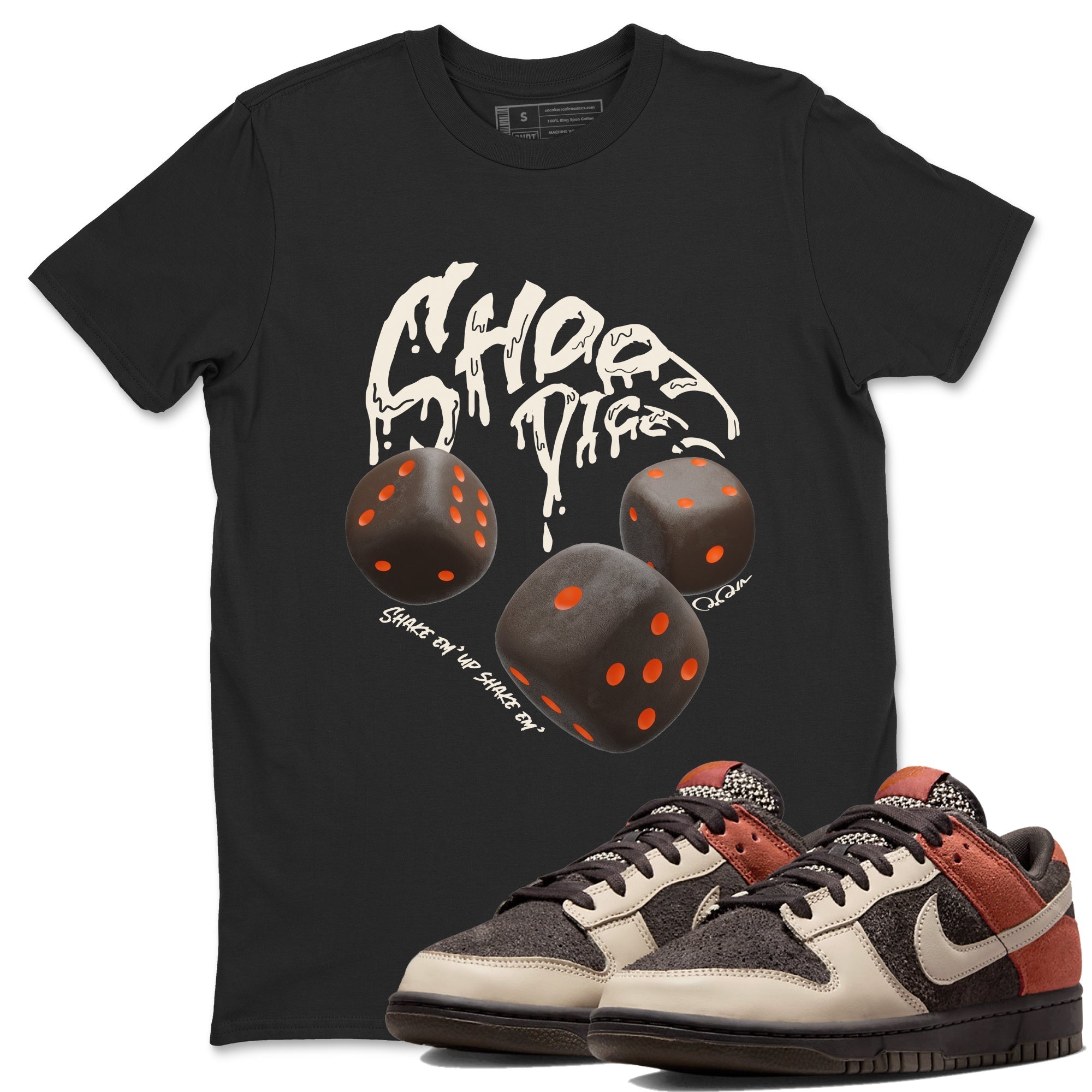 Dunk Red Panda shirt to match jordans Shoot Dice sneaker tees Nike Dunk LowRed Panda Drip Gear Zone Sneaker T-Shirts Crew Neck Casual Fit Black 1 T-Shirt
